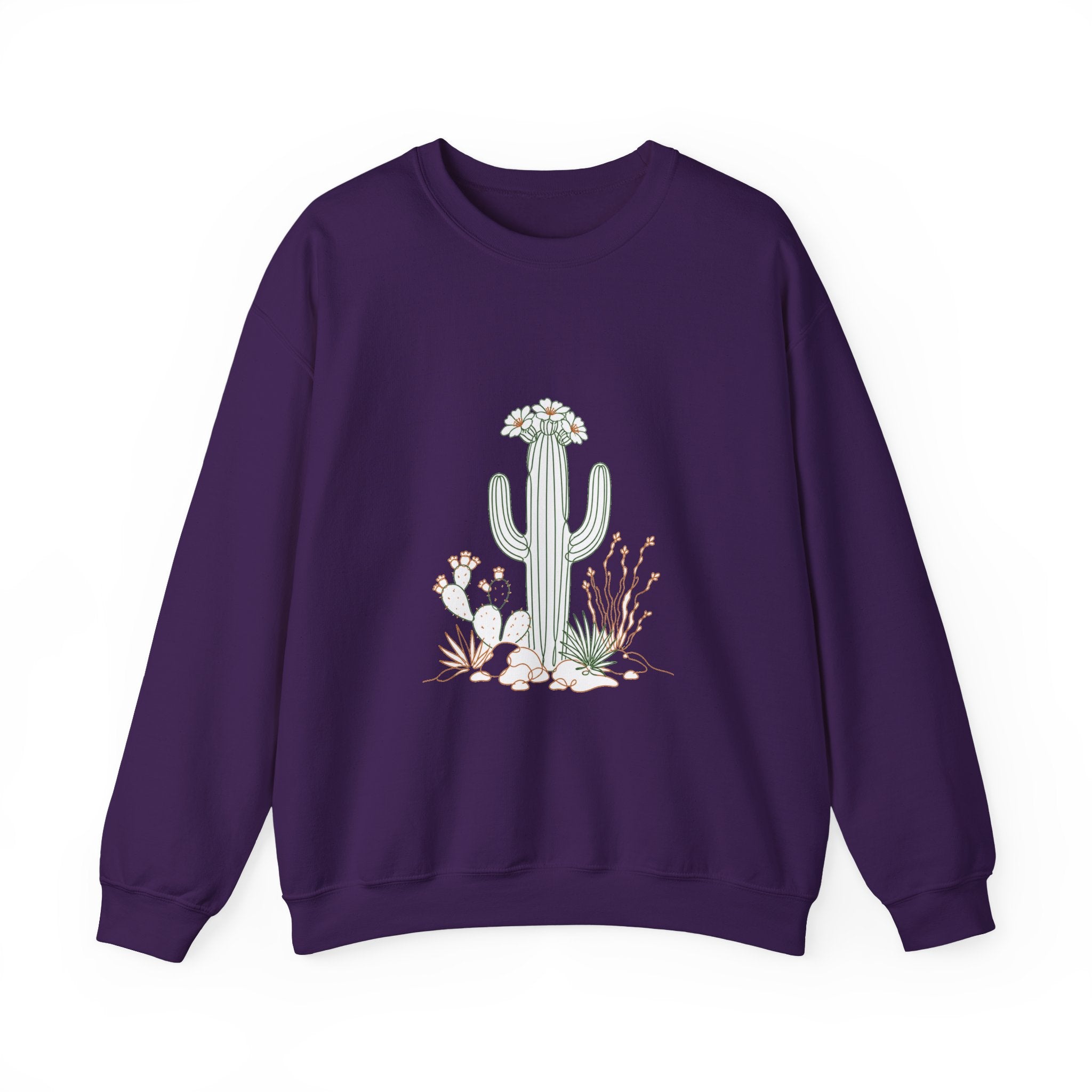 Matching Couple Sweatshirt - Desert & Rainforest Matching Couple Crewneck Sweatshirt Minimalist Art His Hers Valentine Gift - Design A