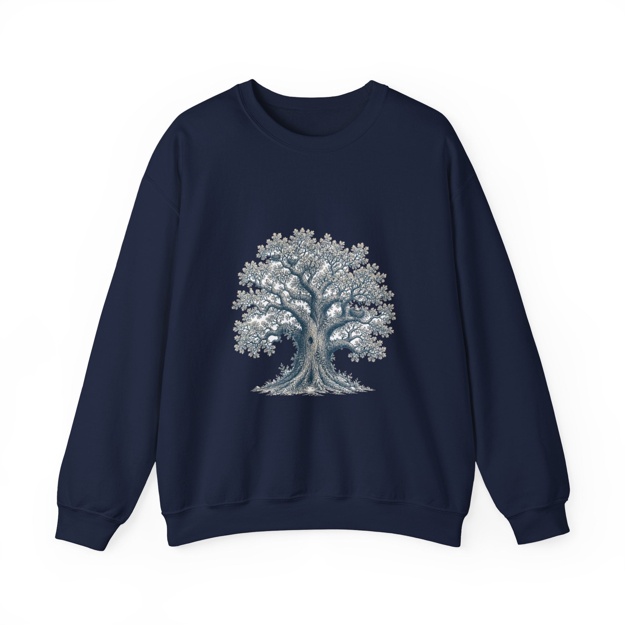 Matching Couple Sweatshirt - Ancient Oak & Deep Roots Matching Couple Comfort Colors Crew Hand-Drawn Art His Hers Anniversary Gift - Design A