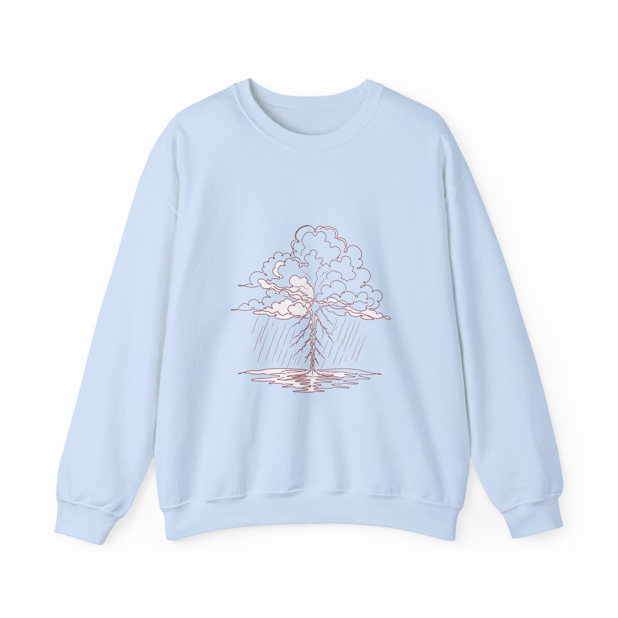 Matching Couple Sweatshirt - Storm & Rainbow Matching Couple Crewneck Sweatshirt Minimalist Art His Hers Valentine Gift - Design A