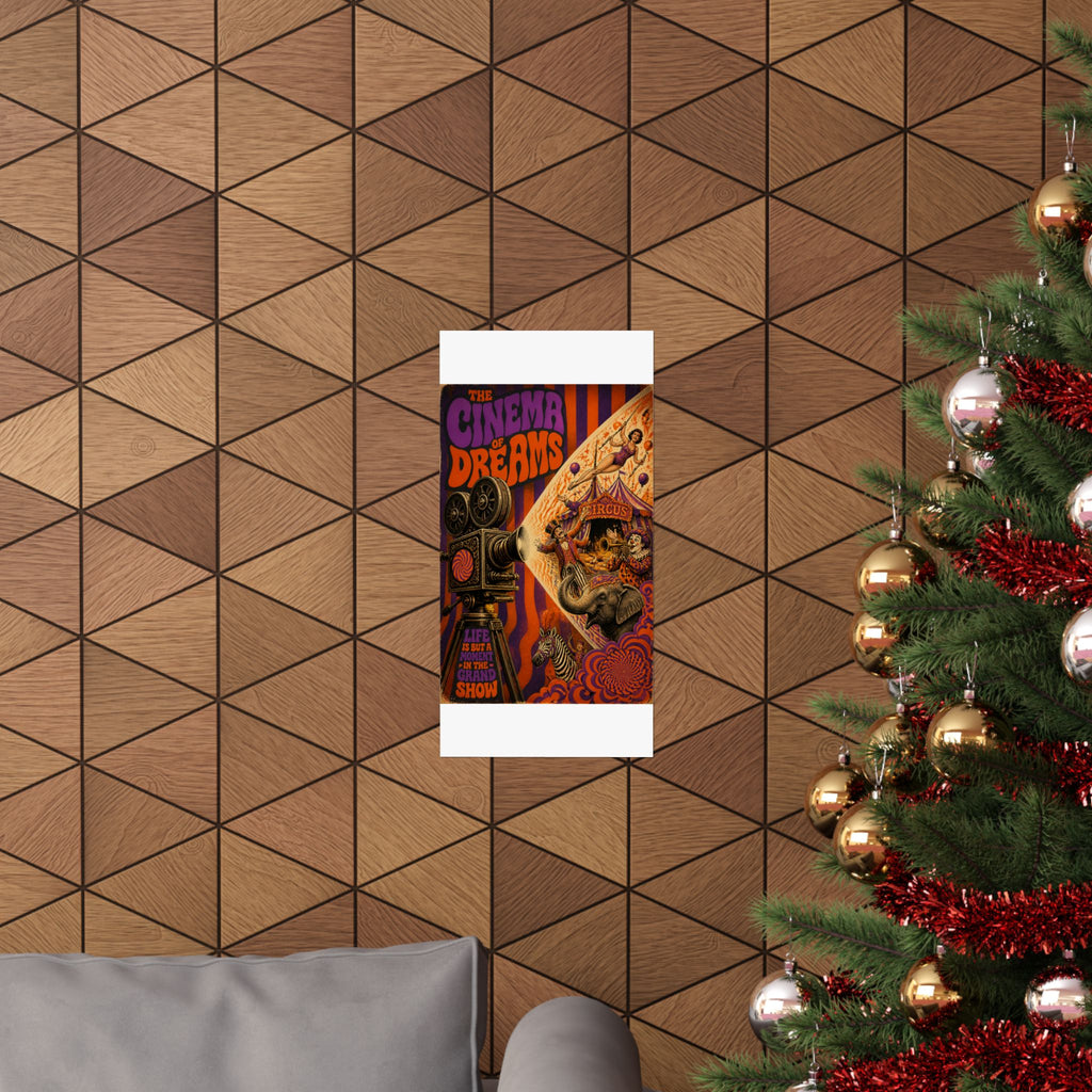 Film Camera Projector Show Wall Art Poster 24×36 Psychedelic Dining Room Decor Maximalist Print