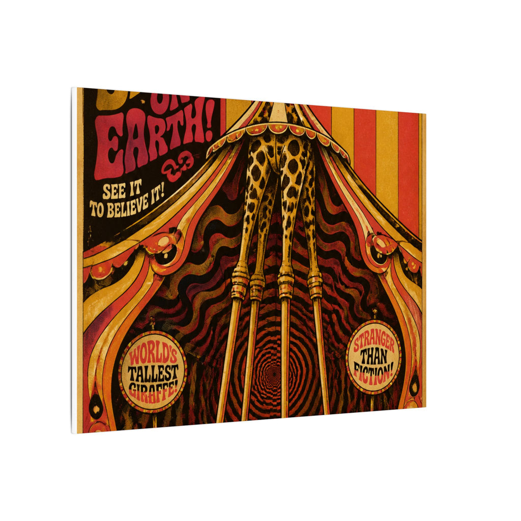 Giraffe on Stilts Wall Art Canvas 16×20 Psychedelic Cafe Decor Maximalist Print