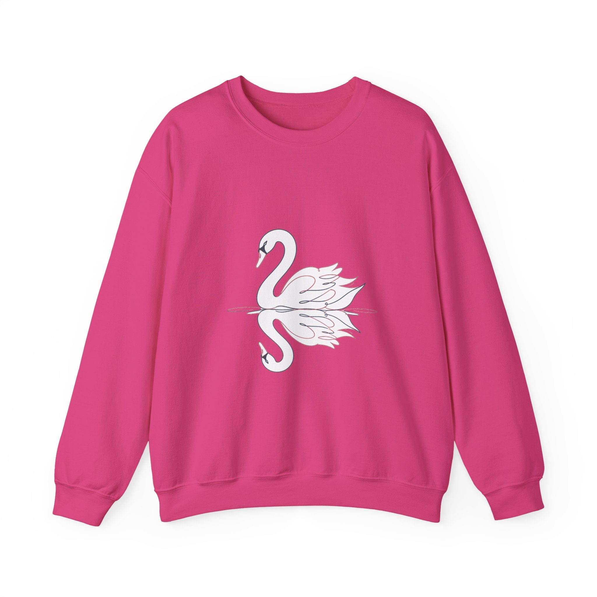 Matching Couple Sweatshirt - Raven & Swan Matching Couple Comfort Colors Crew Minimalist Art His Hers Christmas Gift - Design B