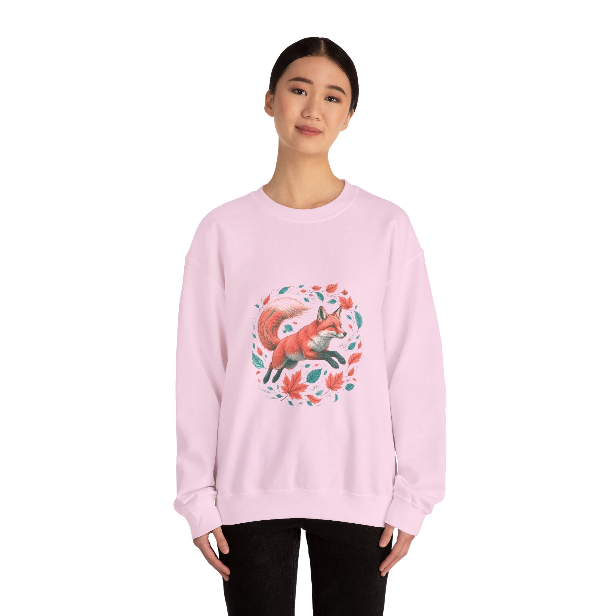 Matching Couple Sweatshirt - Fox & Rabbit Matching Couple Premium Fleece Sweatshirt Vintage Art His Hers Honeymoon Gift - Design A