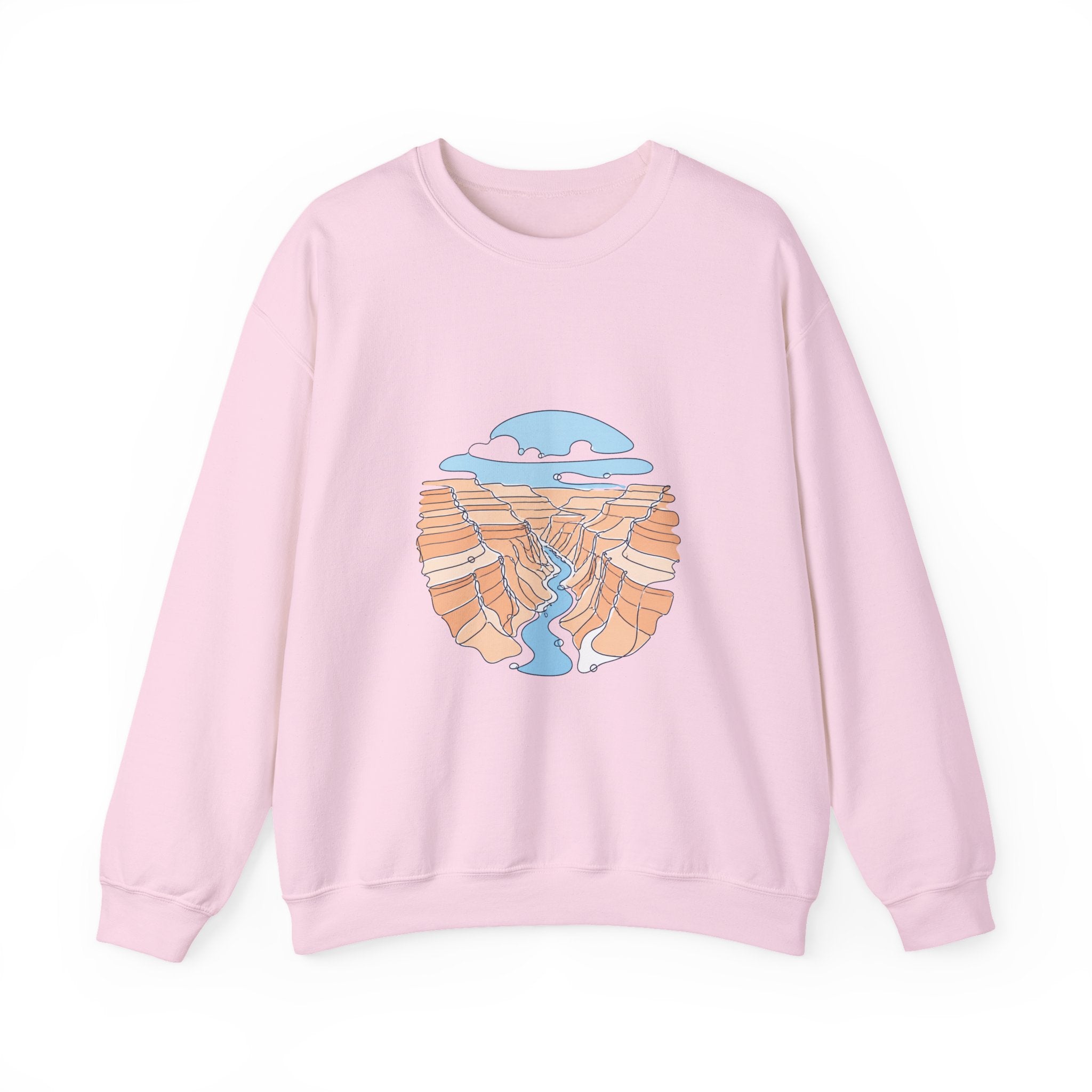 Matching Couple Sweatshirt - Lavender Fields & Canyon Matching Couple Comfort Colors Crew Minimalist Art His Hers Christmas Gift - Design B
