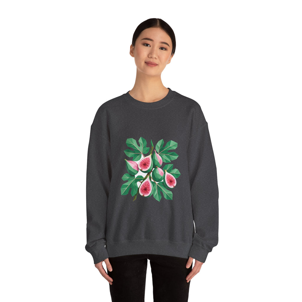 Matching Couple Sweatshirt - Olive Branch & Fig Matching Couple Comfort Colors Crew Geometric Art His Hers Love Gift - Design B