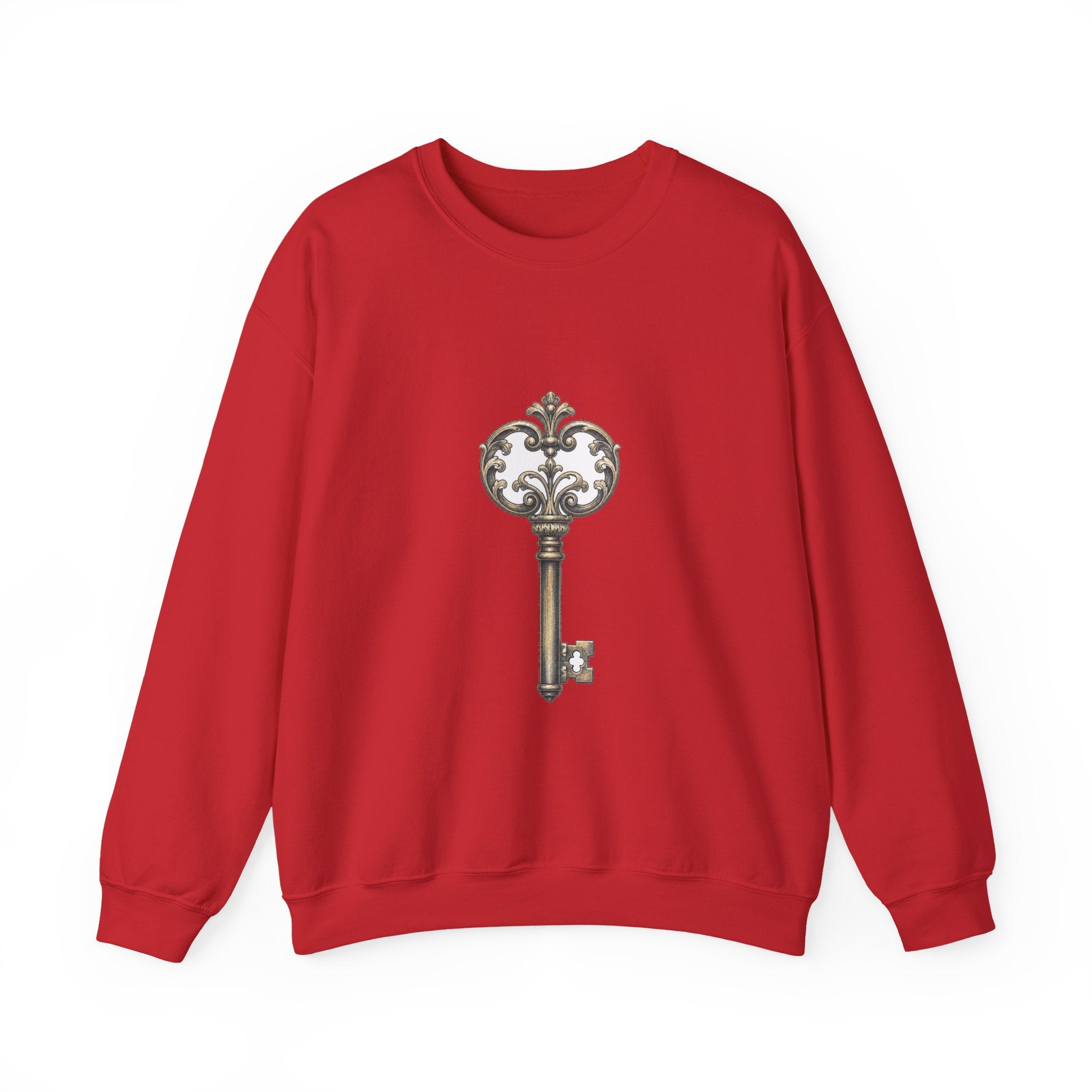 Matching Couple Sweatshirt - Key & Lock Matching Couple Premium Fleece Sweatshirt Vintage Art His Hers Honeymoon Gift - Design A