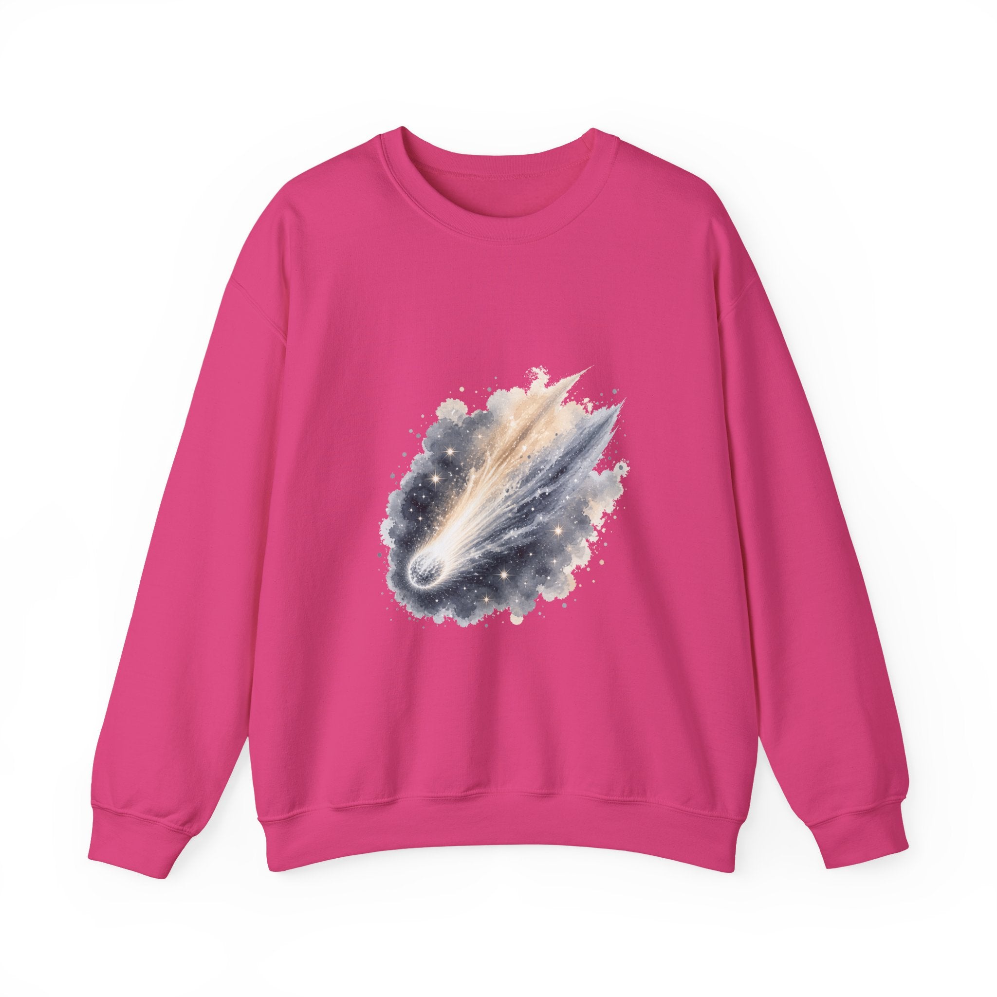 Matching Couple Sweatshirt - Comet & Asteroid Matching Couple Comfort Colors Crew Watercolor Art His Hers Birthday Gift - Design A