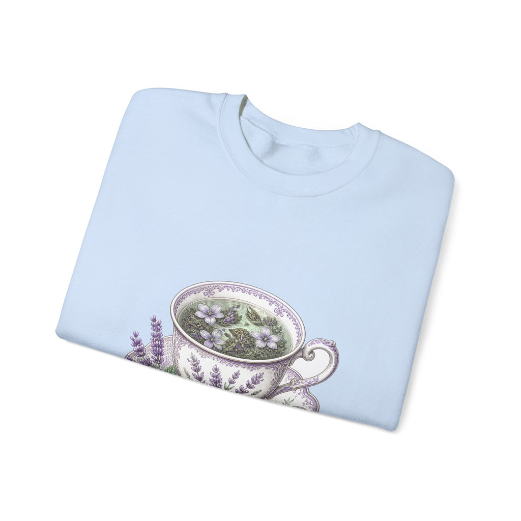 Matching Couple Sweatshirt - Coffee & Tea Matching Couple Premium Fleece Sweatshirt Vintage Art His Hers Honeymoon Gift - Design B