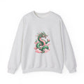 Matching Couple Sweatshirt - Dragon & Phoenix Matching Couple Premium Fleece Sweatshirt Geometric Art His Hers Love Gift - Design A
