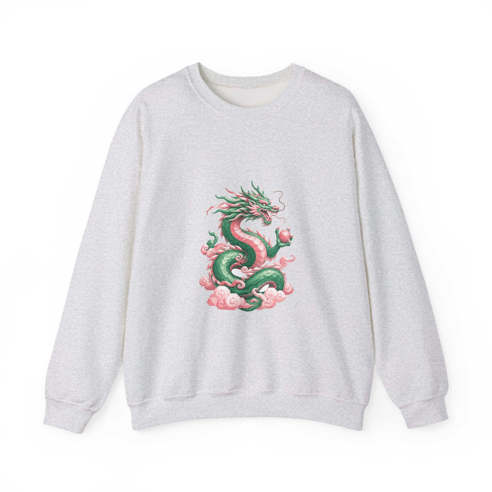 Matching Couple Sweatshirt - Dragon & Phoenix Matching Couple Premium Fleece Sweatshirt Geometric Art His Hers Love Gift - Design A