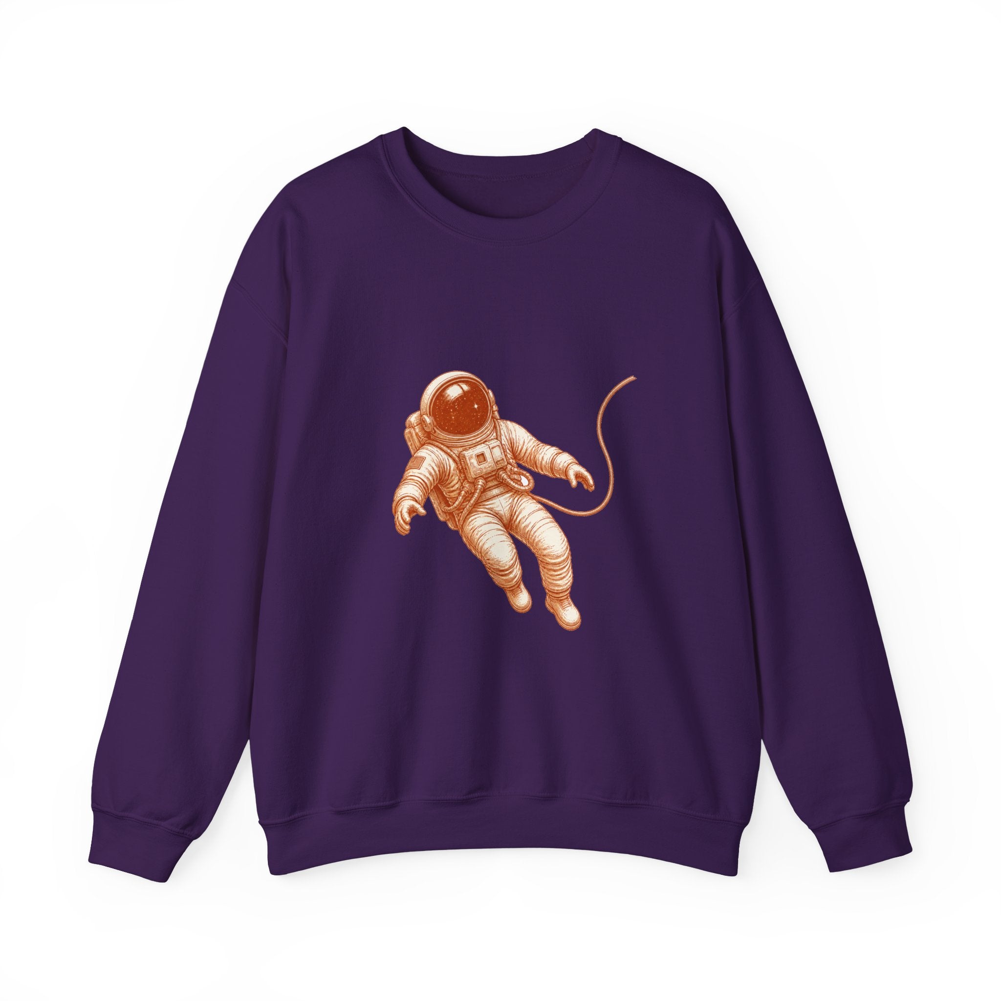 Matching Couple Sweatshirt - Astronaut & Planet Matching Couple Comfort Colors Crew Vintage Art His Hers Honeymoon Gift - Design A