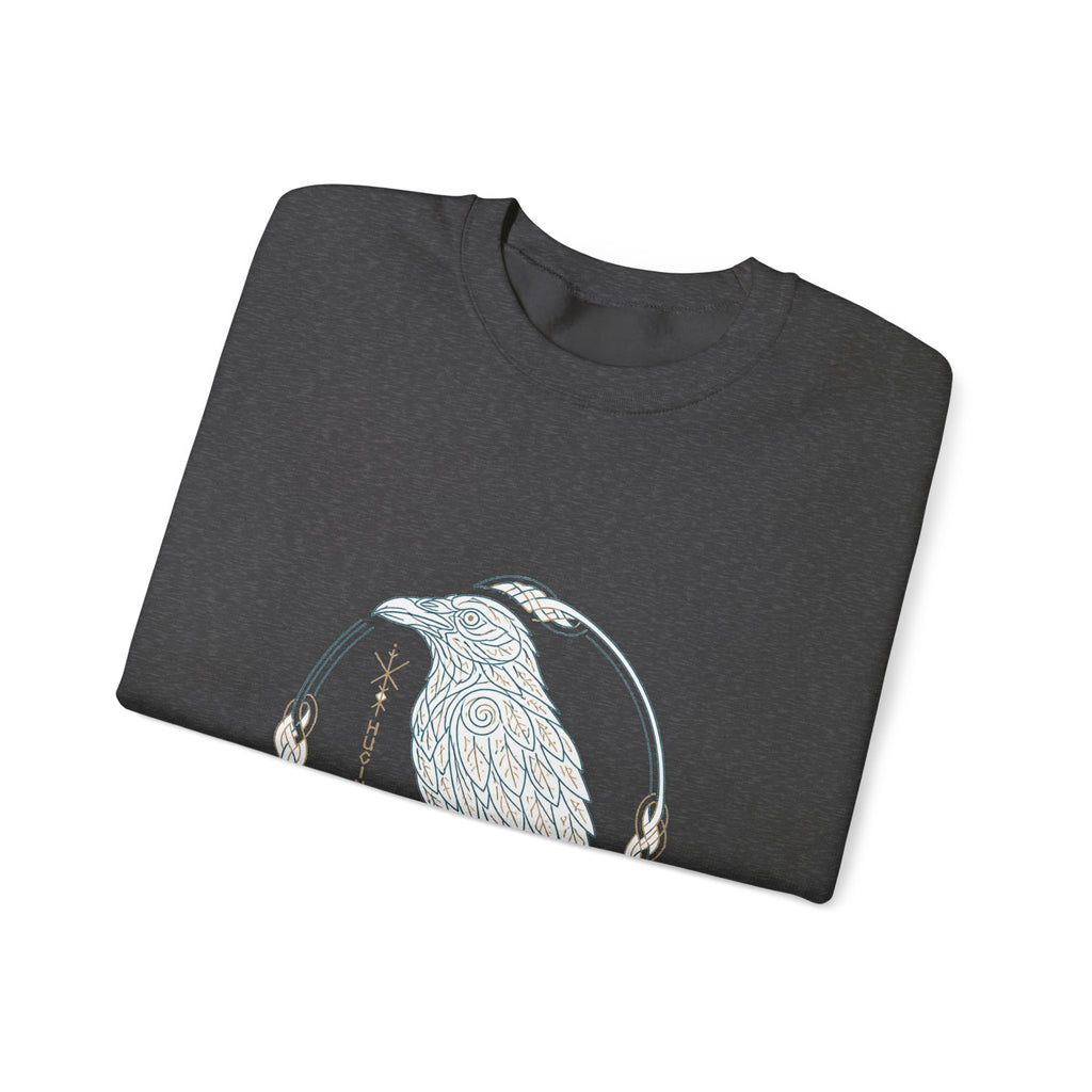 Matching Couple Sweatshirt - Huginn & Muninn Matching Couple Comfort Colors Crew Minimalist Art His Hers Christmas Gift - Design A