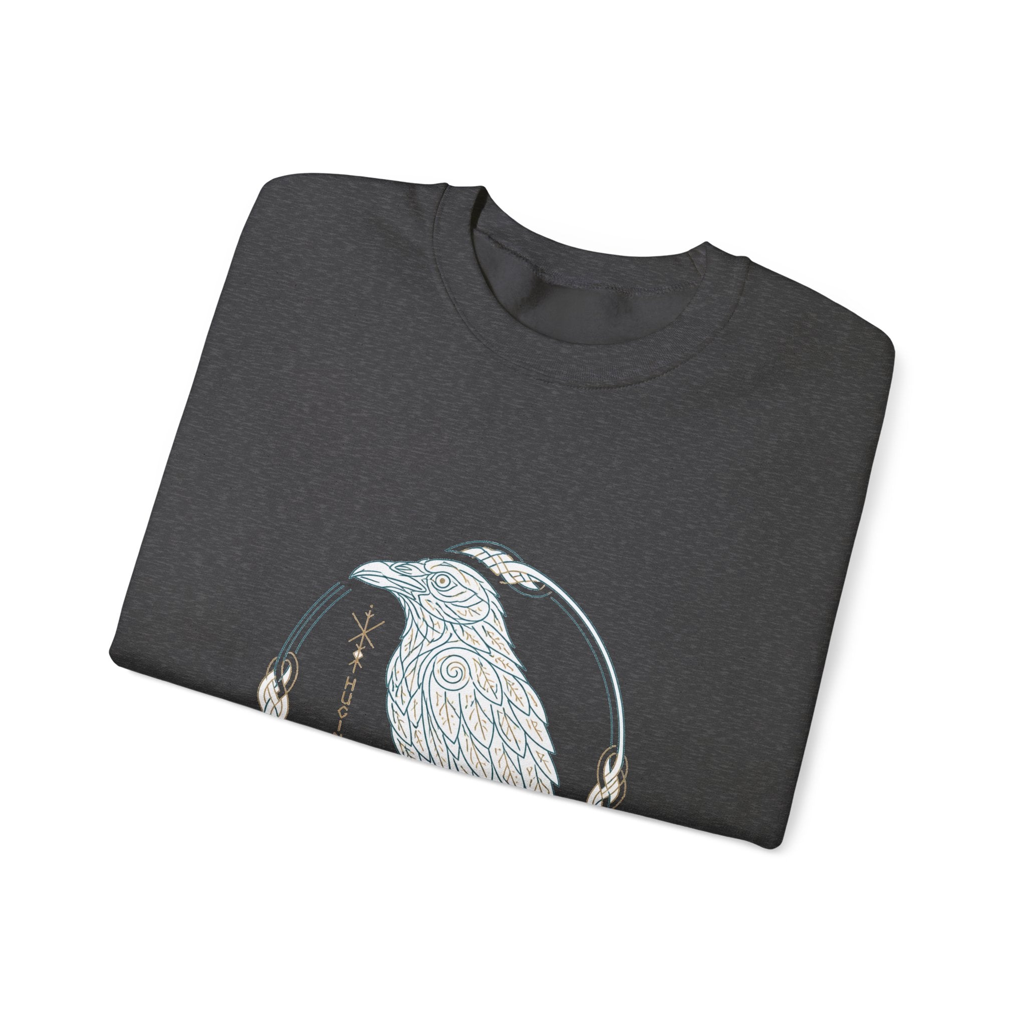 Matching Couple Sweatshirt - Huginn & Muninn Matching Couple Comfort Colors Crew Minimalist Art His Hers Christmas Gift - Design A
