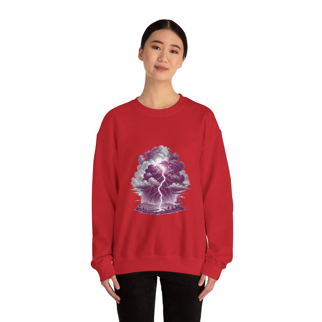 Matching Couple Sweatshirt - Storm & Rainbow Matching Couple Crewneck Sweatshirt Vintage Art His Hers Wedding Gift - Design A