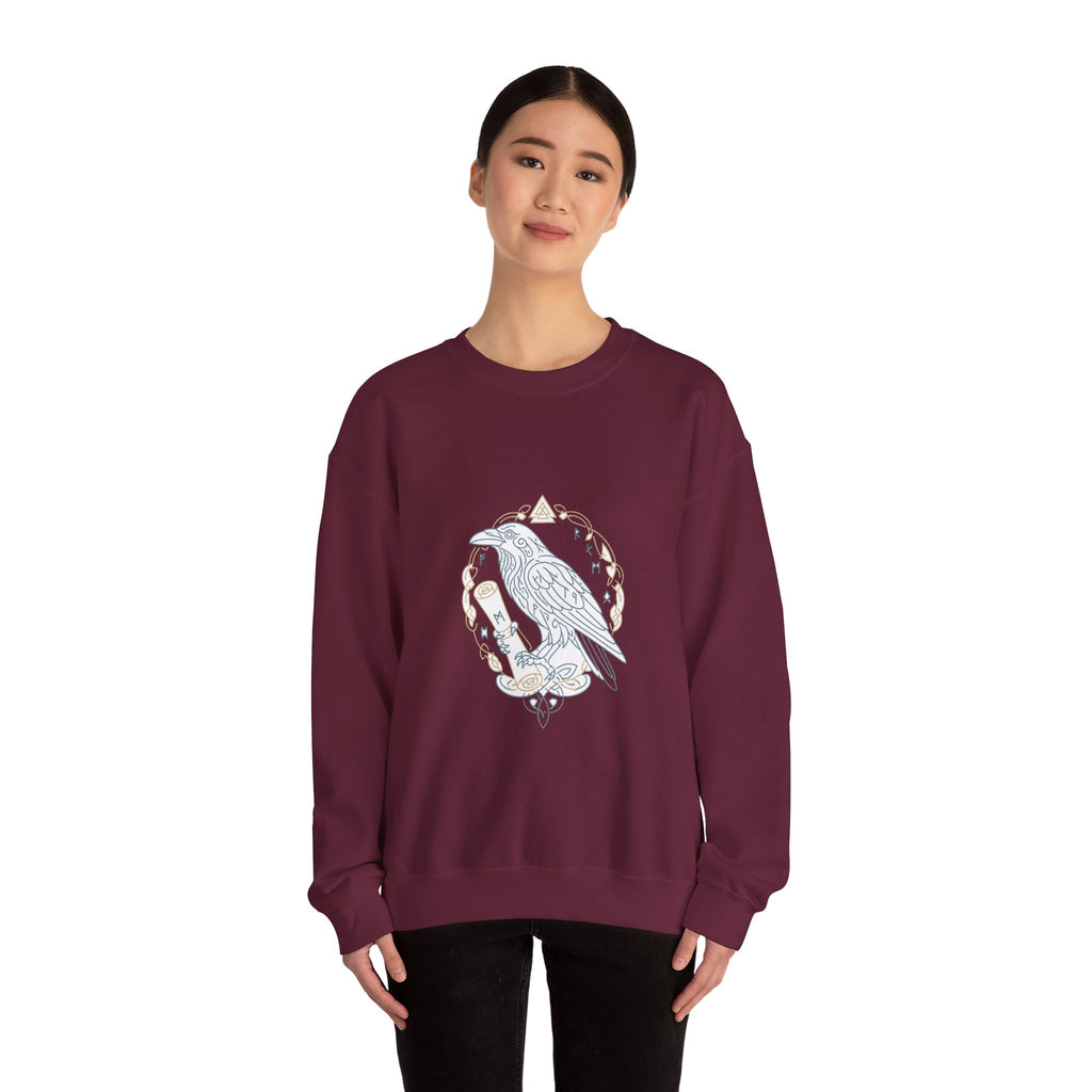 Matching Couple Sweatshirt - Huginn & Muninn Matching Couple Comfort Colors Crew Minimalist Art His Hers Christmas Gift - Design B