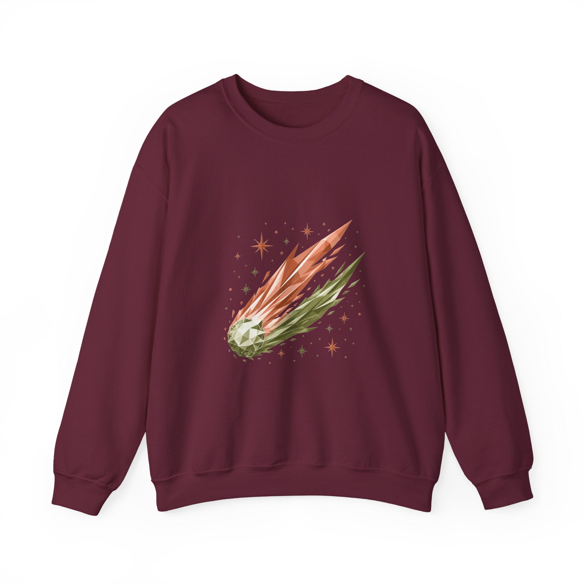 Matching Couple Sweatshirt - Comet & Asteroid Matching Couple Crewneck Sweatshirt Geometric Art His Hers Couple Gift - Design A