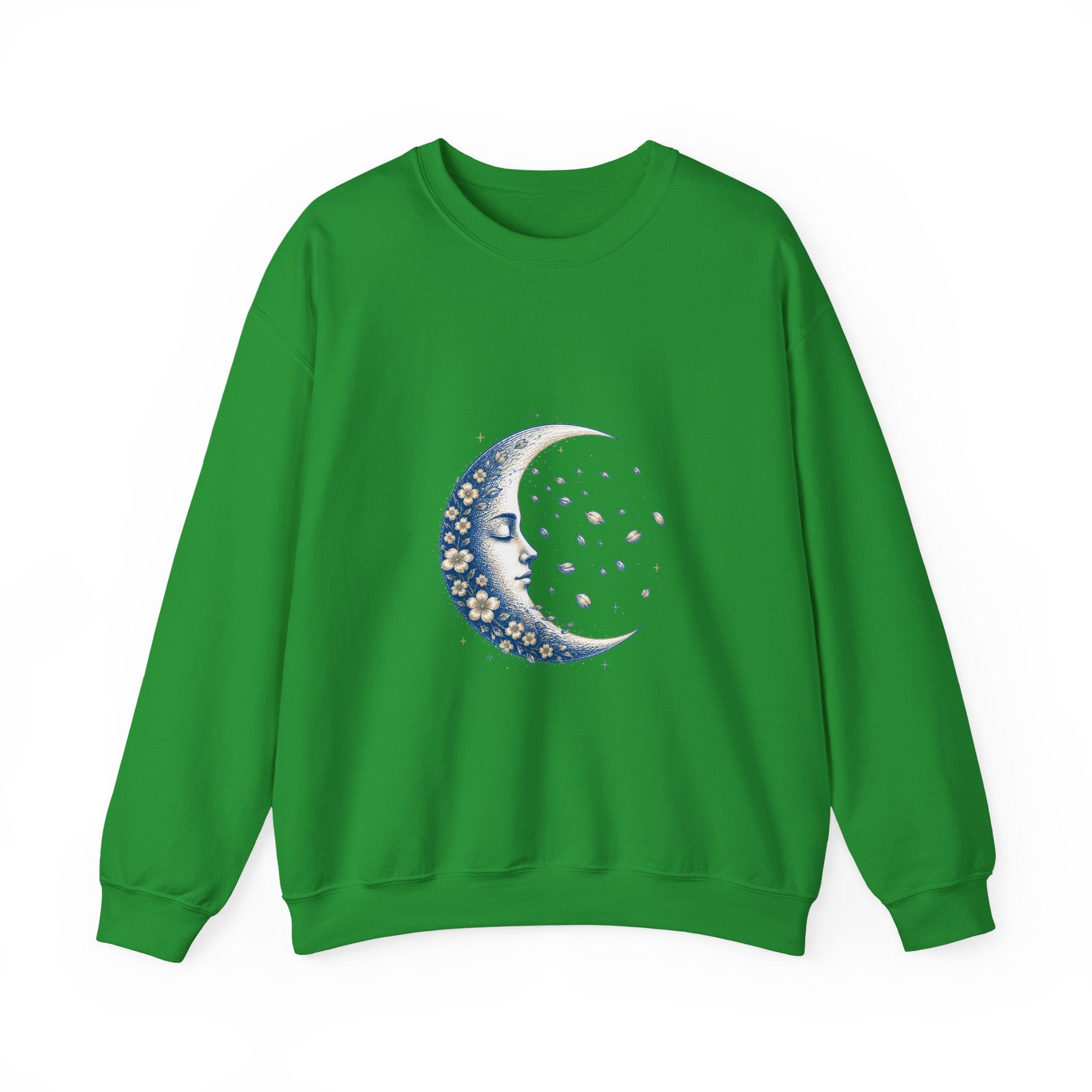 Matching Couple Sweatshirt - Waxing & Waning Moon Matching Couple Crewneck Sweatshirt Hand-Drawn Art His Hers Best Friend Gift - Design B