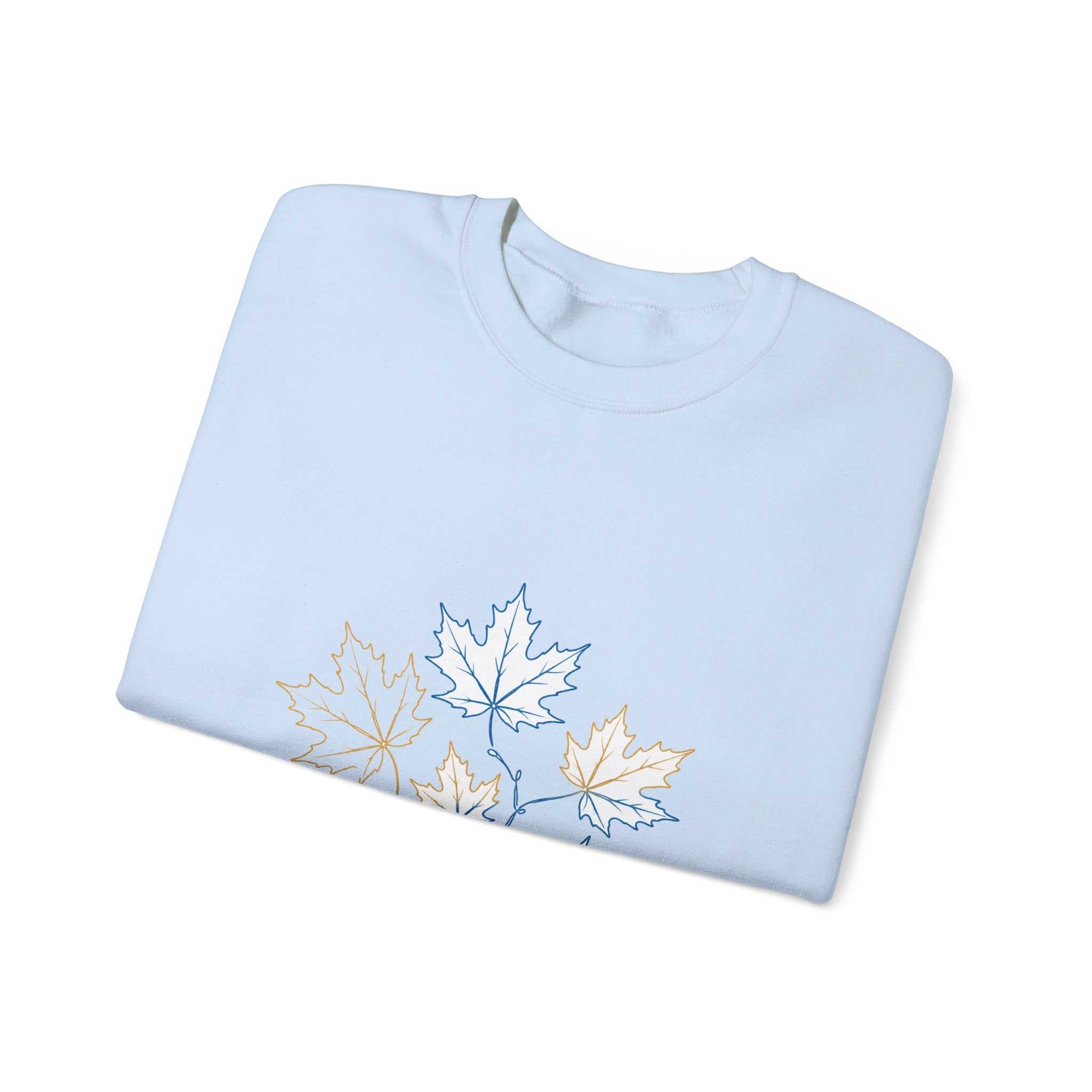 Matching Couple Sweatshirt - Cherry Blossom & Maple Leaf Matching Couple Premium Fleece Sweatshirt Minimalist Art His Hers Christmas Gift - Design B