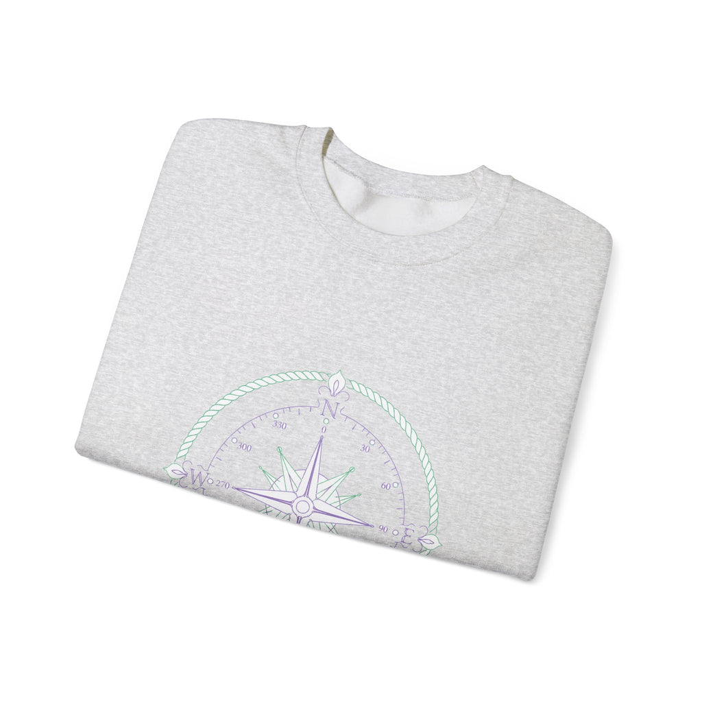 Matching Couple Sweatshirt - Compass North & South Matching Couple Crewneck Sweatshirt Minimalist Art His Hers Valentine Gift - Design A