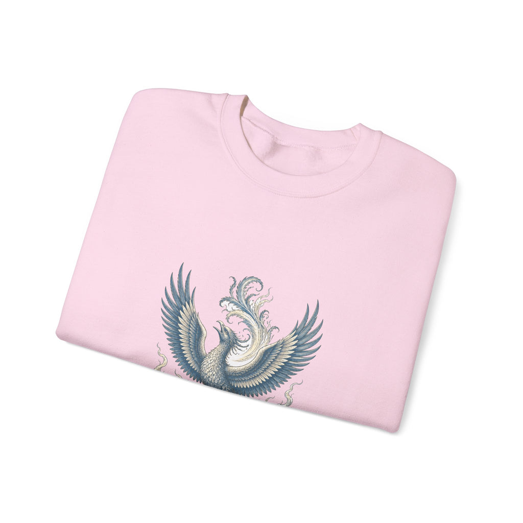 Matching Couple Sweatshirt - Dragon & Phoenix Matching Couple Crewneck Sweatshirt Vintage Art His Hers Wedding Gift - Design B