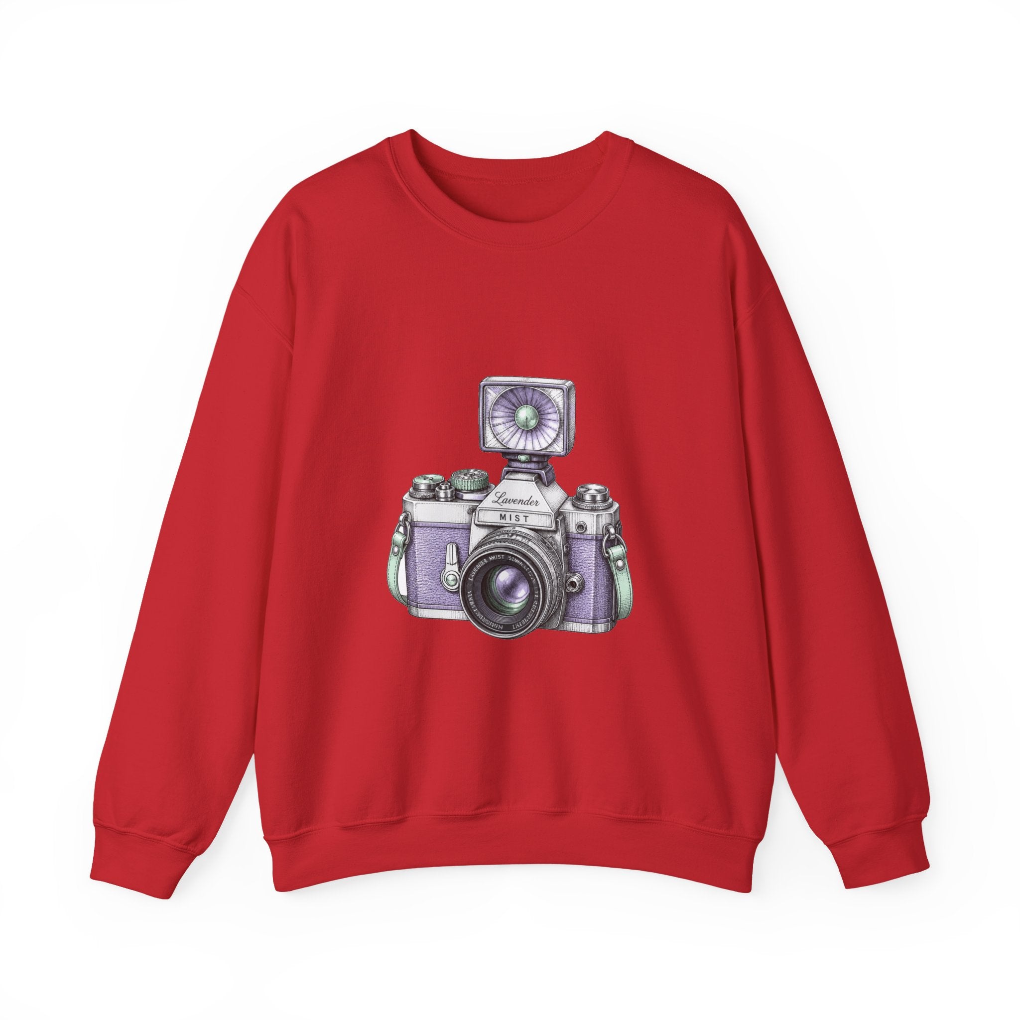 Matching Couple Sweatshirt - Camera & Film Matching Couple Comfort Colors Crew Hand-Drawn Art His Hers Anniversary Gift - Design A