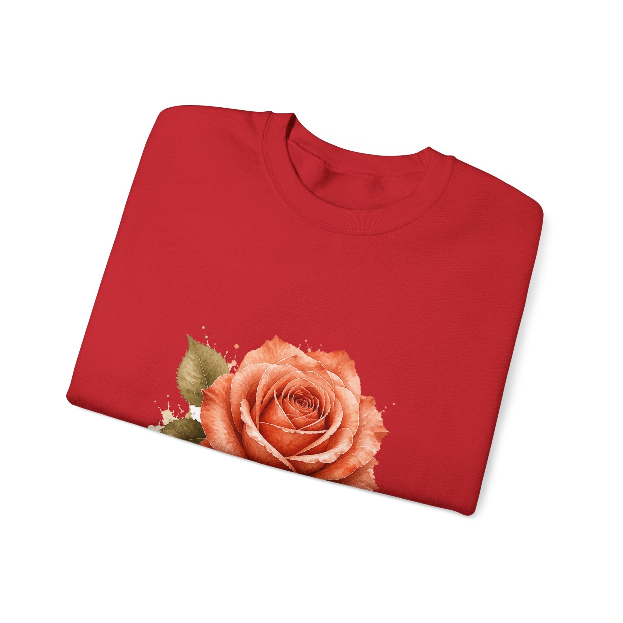 Matching Couple Sweatshirt - Rose & Thorn Matching Couple Premium Fleece Sweatshirt Watercolor Art His Hers Birthday Gift - Design A
