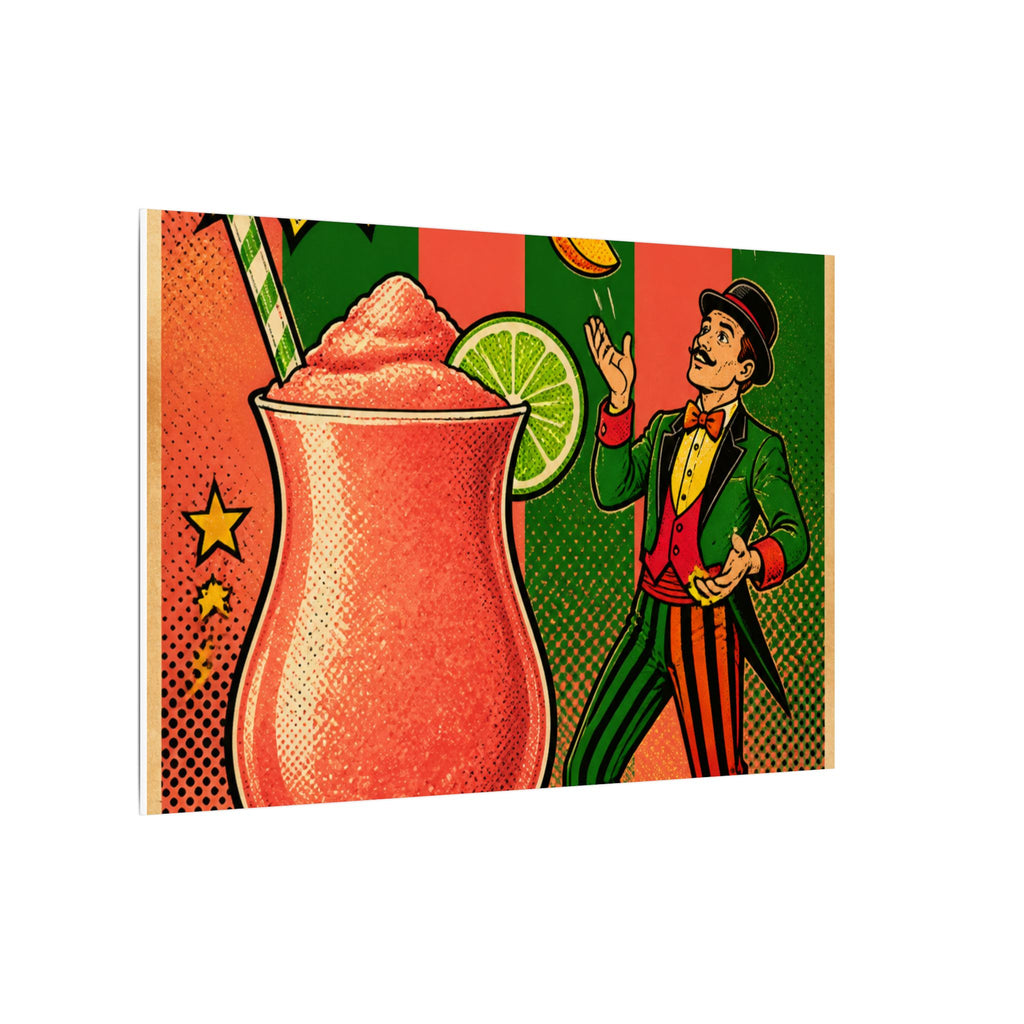 Daiquiri Fruit Juggler Wall Art Canvas 16×20 Pop Art Living Room Decor Maximalist Print
