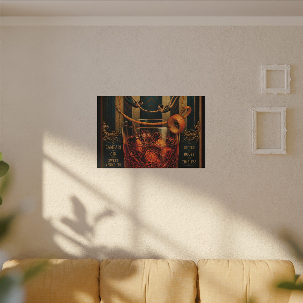 Negroni Trapeze Act Wall Art Canvas 16×20 Baroque Home Office Decor Maximalist Print