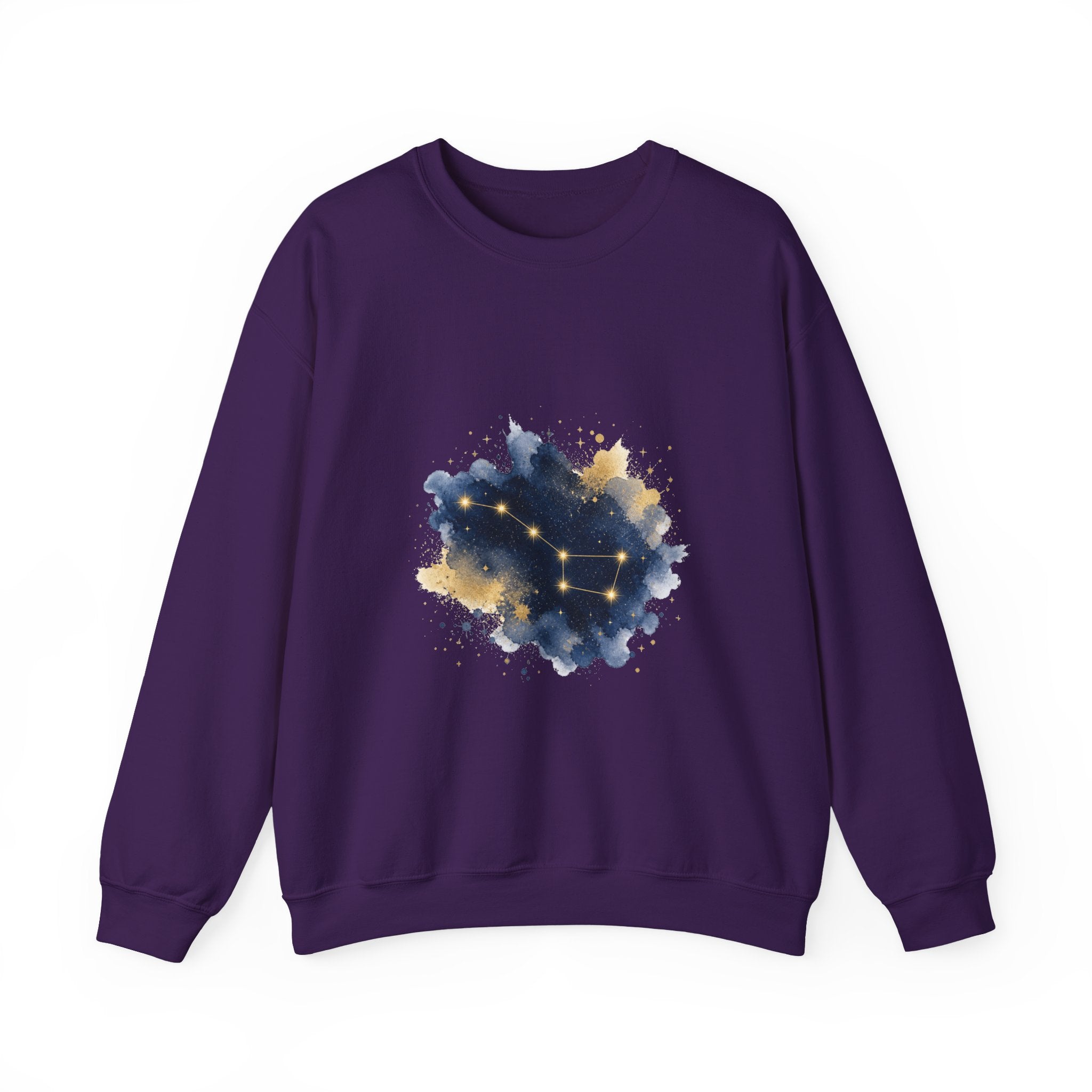 Matching Couple Sweatshirt - Big & Little Dipper Matching Couple Comfort Colors Crew Watercolor Art His Hers Birthday Gift - Design A