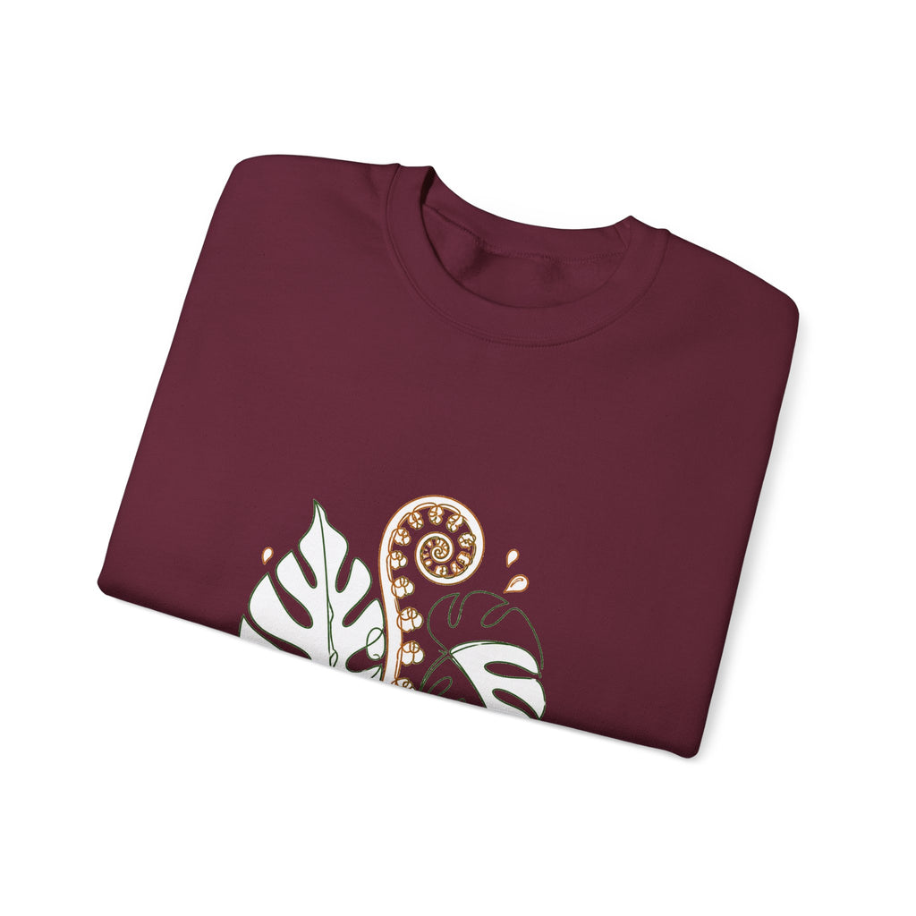 Matching Couple Sweatshirt - Desert & Rainforest Matching Couple Crewneck Sweatshirt Minimalist Art His Hers Valentine Gift - Design B