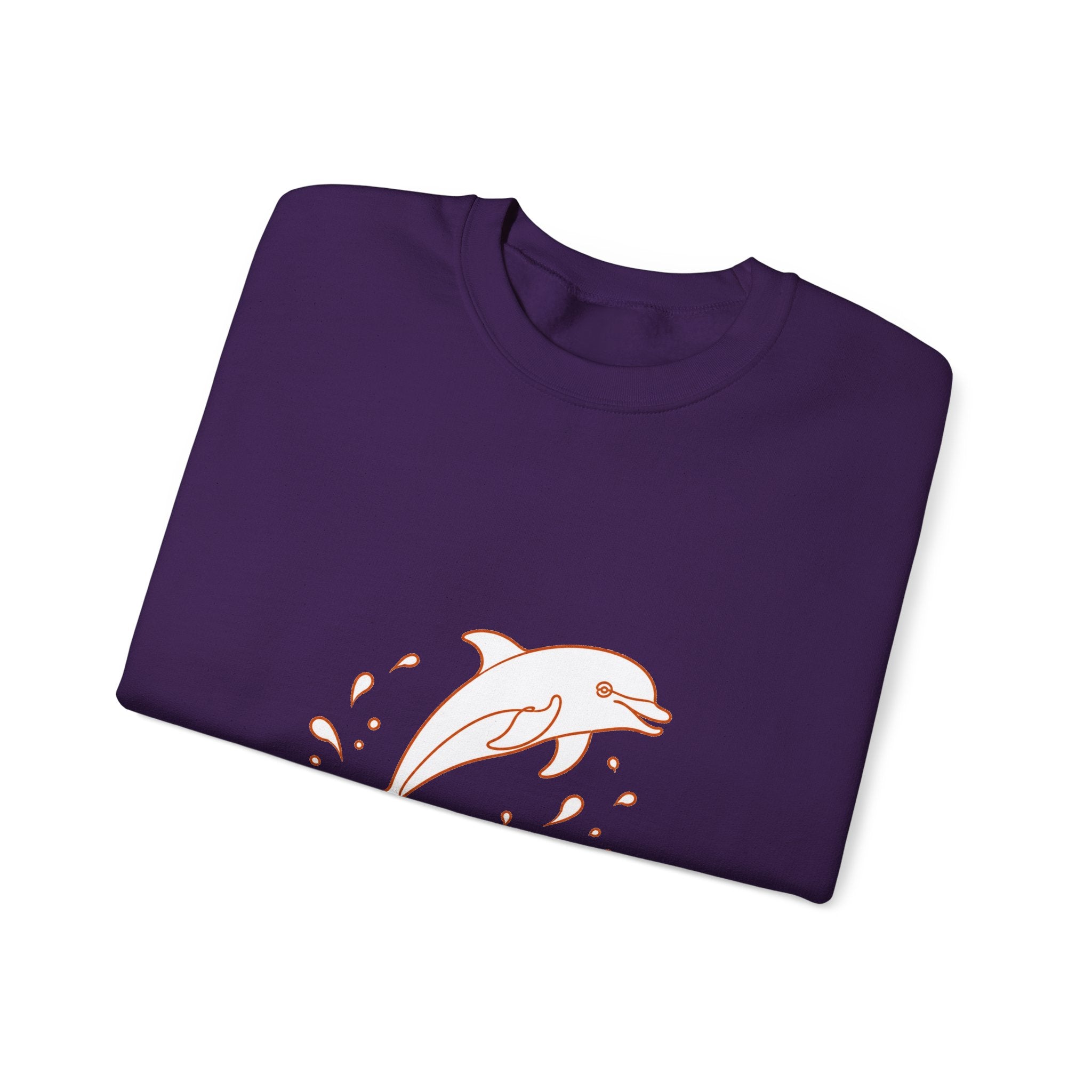 Matching Couple Sweatshirt - Shark & Dolphin Matching Couple Crewneck Sweatshirt Minimalist Art His Hers Valentine Gift - Design B