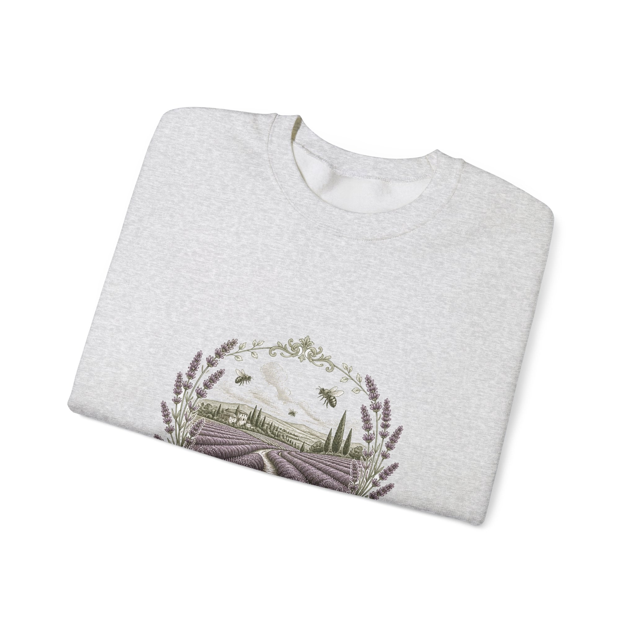 Matching Couple Sweatshirt - Lavender Fields & Canyon Matching Couple Comfort Colors Crew Vintage Art His Hers Honeymoon Gift - Design A
