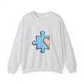 Matching Couple Sweatshirt - Puzzle Pieces Matching Couple Crewneck Sweatshirt Hand-Drawn Art His Hers Best Friend Gift - Design A