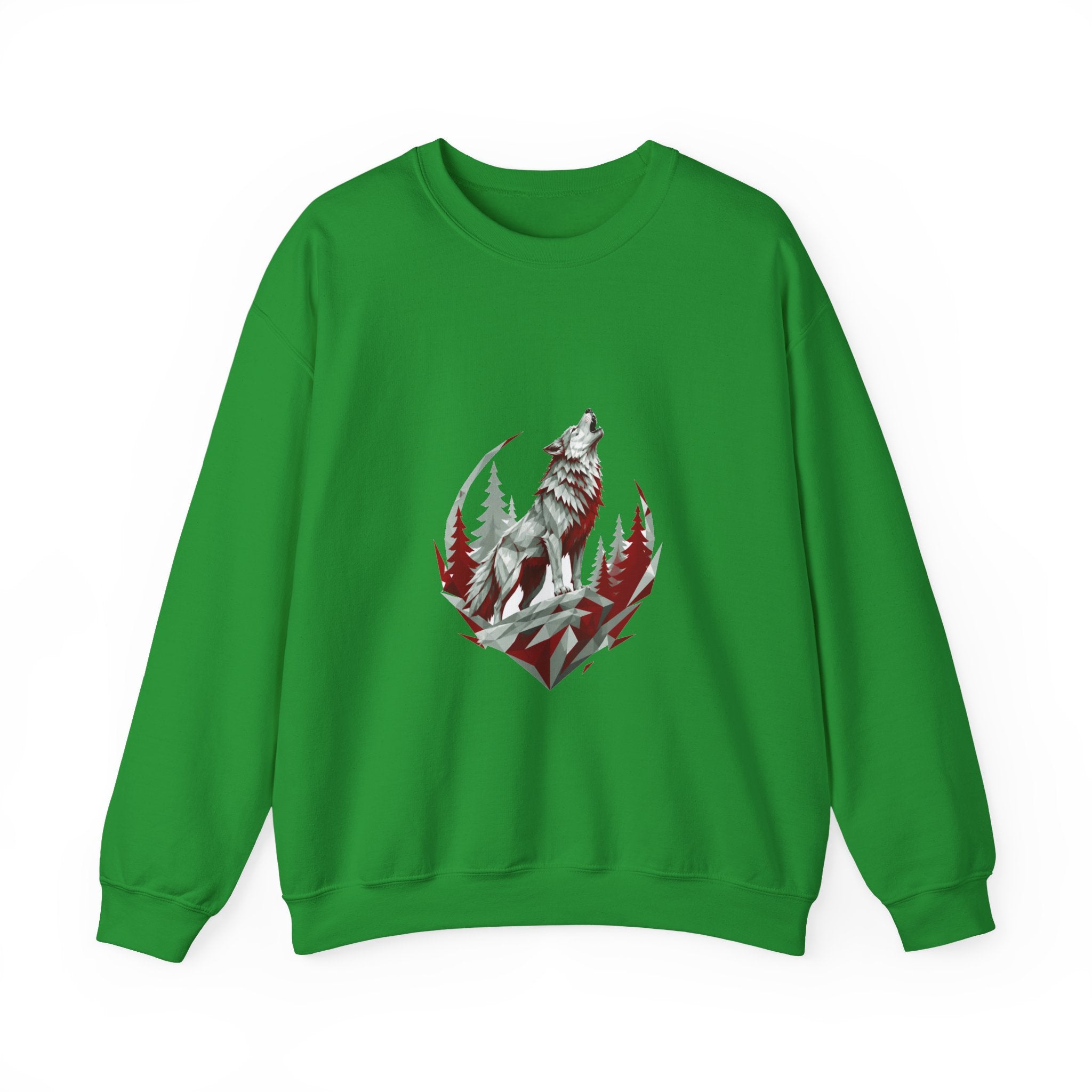 Matching Couple Sweatshirt - Wolf & Dove Matching Couple Premium Fleece Sweatshirt Geometric Art His Hers Love Gift - Design A