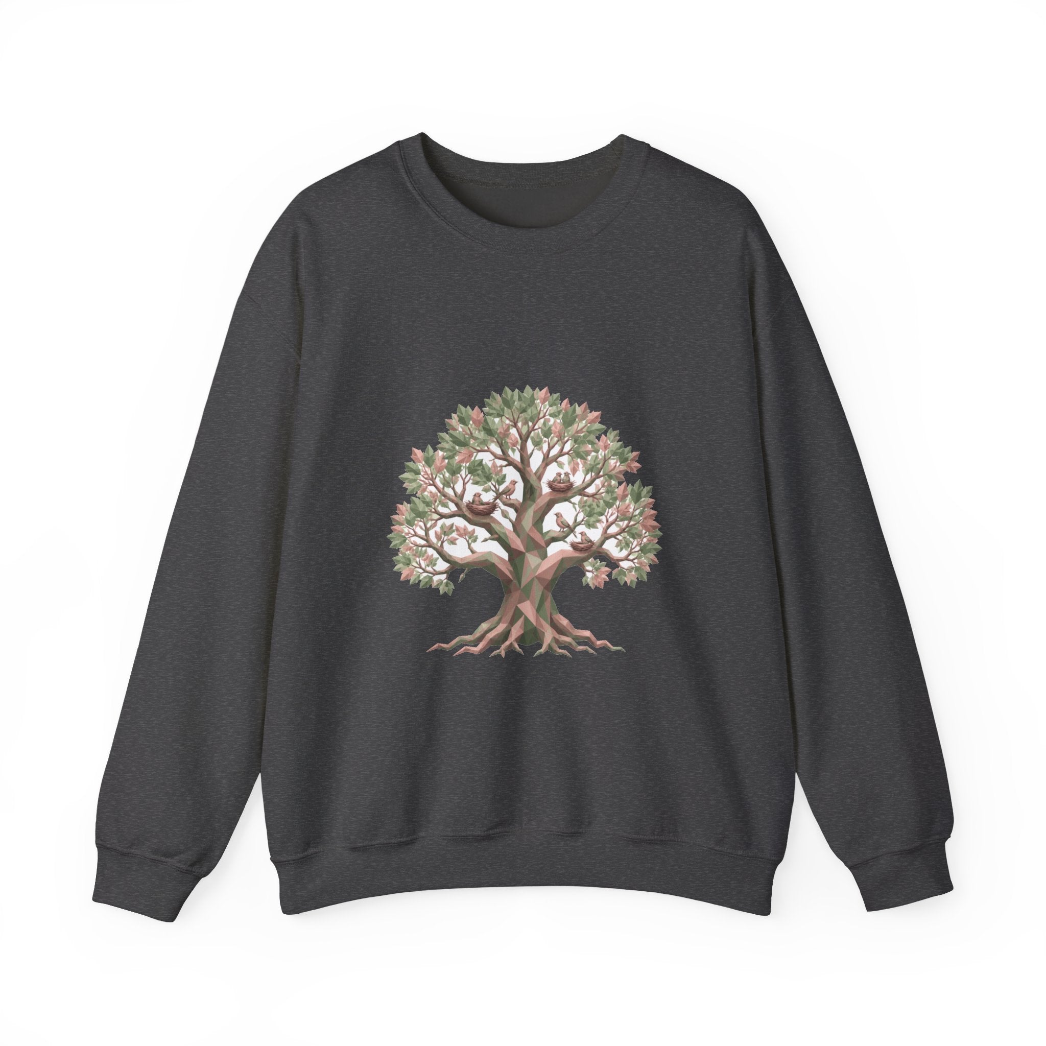Matching Couple Sweatshirt - Ancient Oak & Deep Roots Matching Couple Crewneck Sweatshirt Geometric Art His Hers Couple Gift - Design A