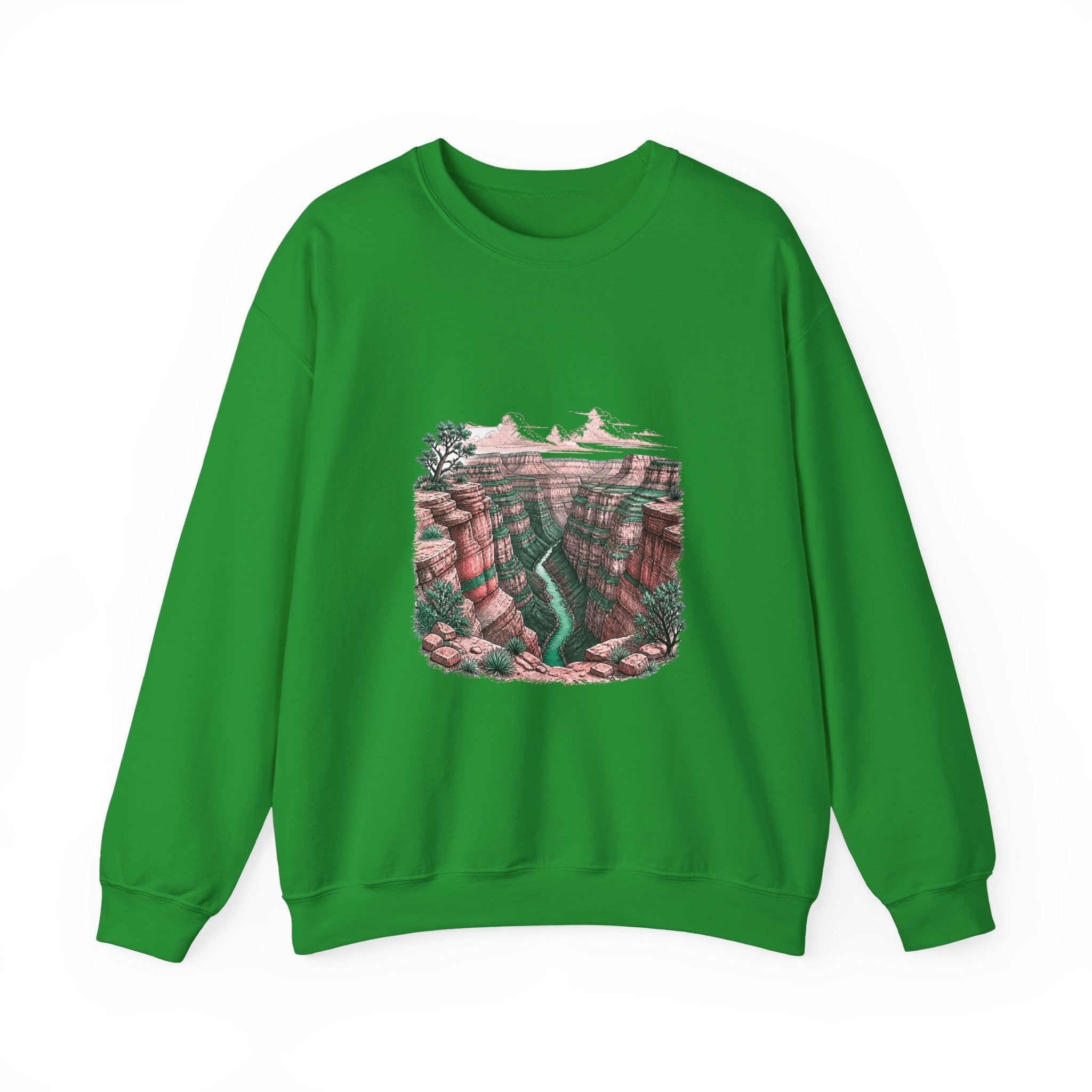 Matching Couple Sweatshirt - Lavender Fields & Canyon Matching Couple Comfort Colors Crew Hand-Drawn Art His Hers Anniversary Gift - Design B