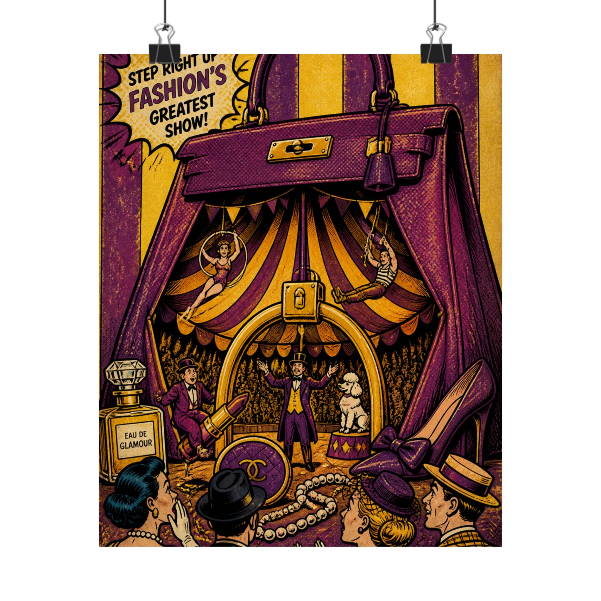 Handbag Big Top Wall Art Poster 24×36 Pop Art Restaurant Decor Maximalist Print