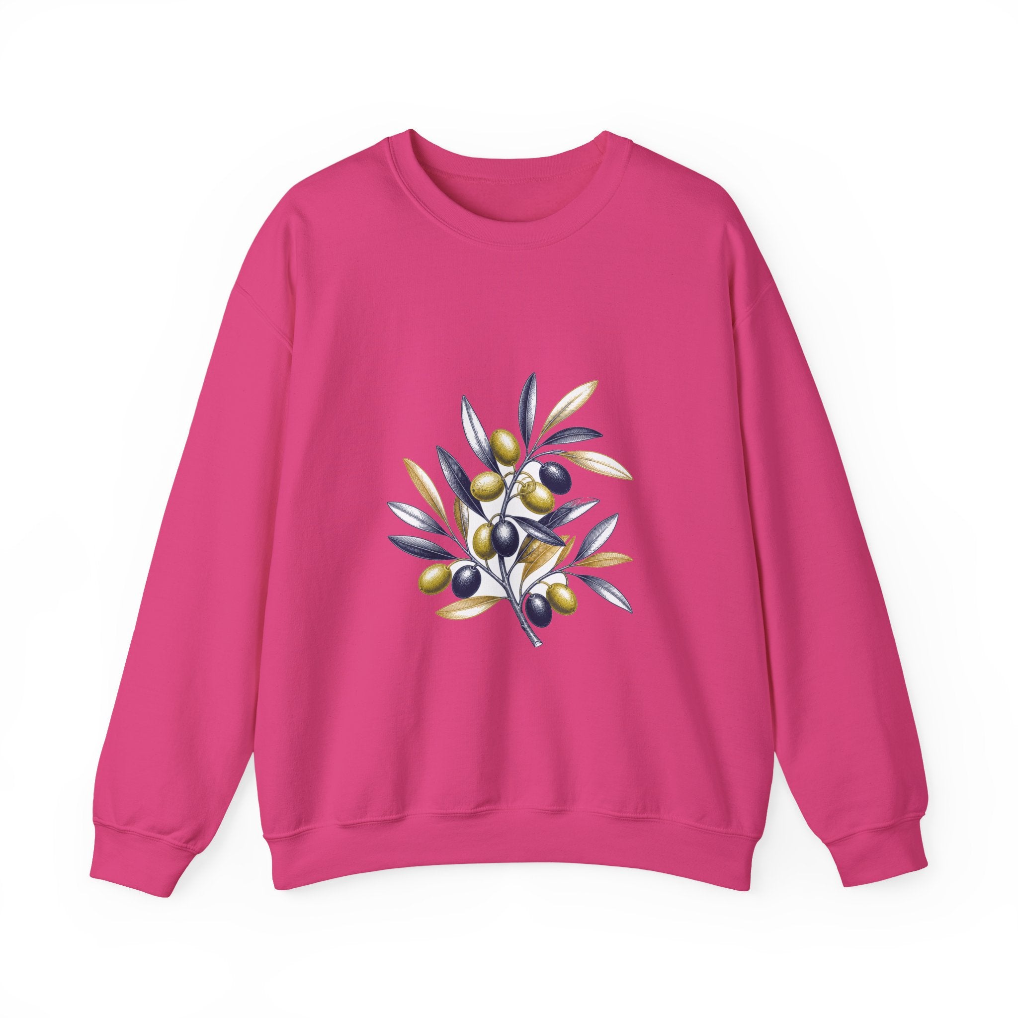 Matching Couple Sweatshirt - Olive Branch & Fig Matching Couple Crewneck Sweatshirt Hand-Drawn Art His Hers Best Friend Gift - Design A
