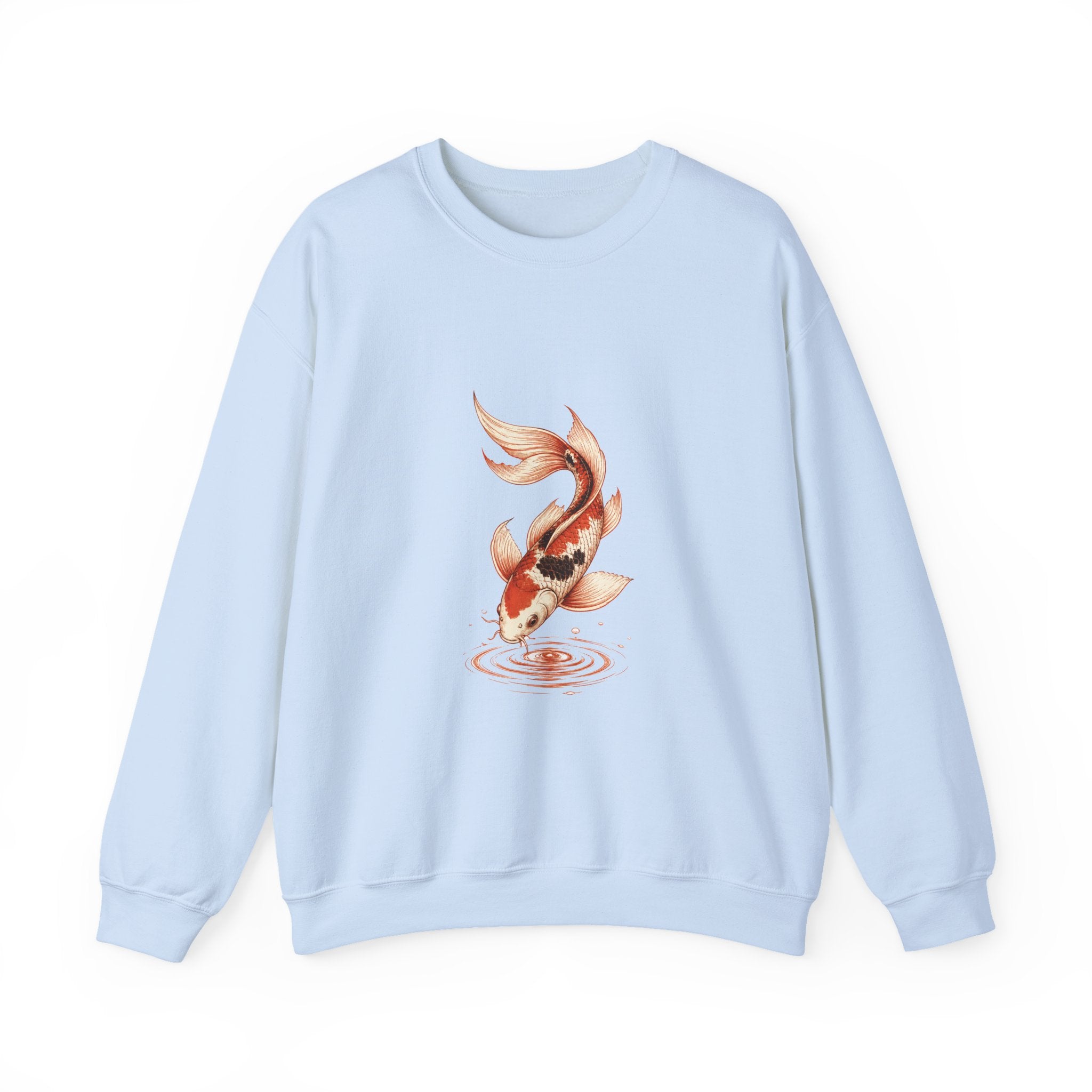 Matching Couple Sweatshirt - Koi Fish Yin Yang Matching Couple Comfort Colors Crew Hand-Drawn Art His Hers Anniversary Gift - Design B