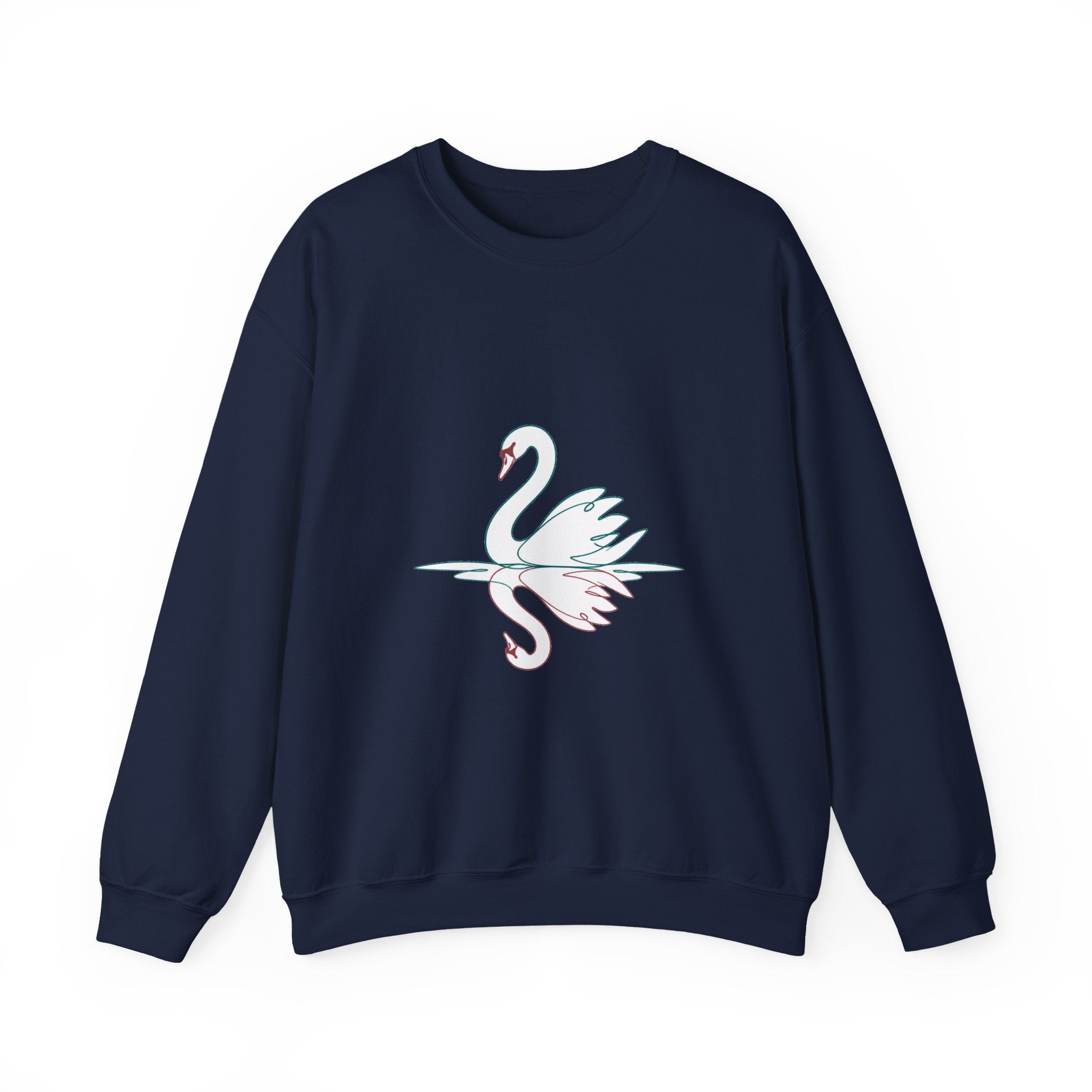 Matching Couple Sweatshirt - Raven & Swan Matching Couple Premium Fleece Sweatshirt Minimalist Art His Hers Christmas Gift - Design B