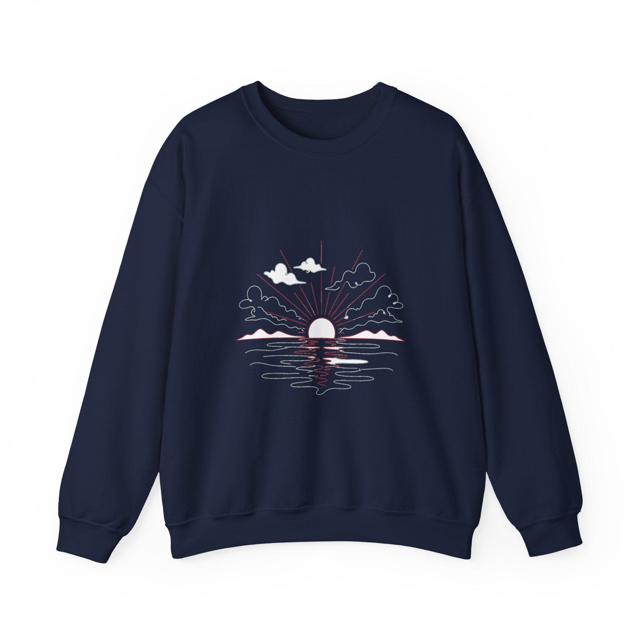 Matching Couple Sweatshirt - Sunrise & Sunset Matching Couple Comfort Colors Crew Minimalist Art His Hers Christmas Gift - Design A