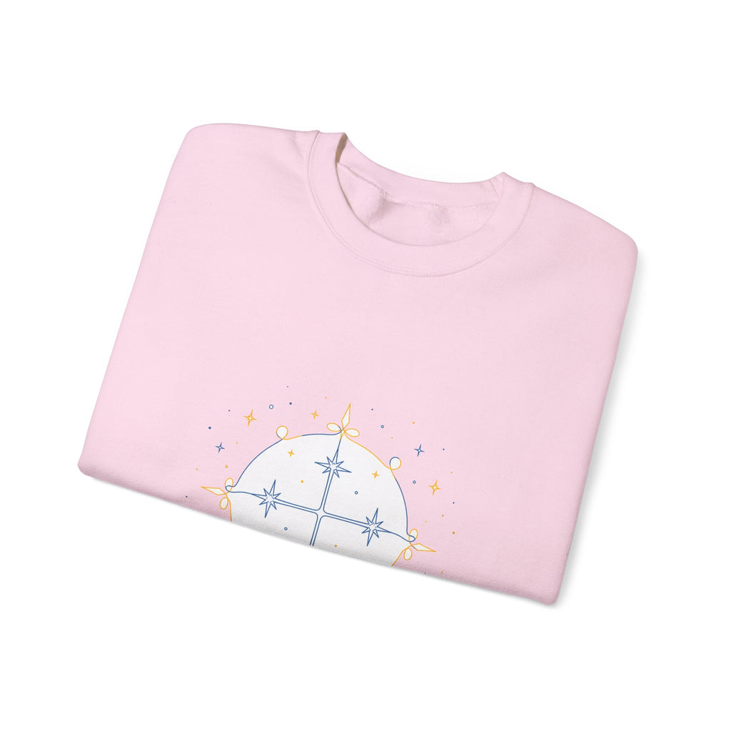 Matching Couple Sweatshirt - Aurora & Southern Cross Matching Couple Premium Fleece Sweatshirt Minimalist Art His Hers Christmas Gift - Design B
