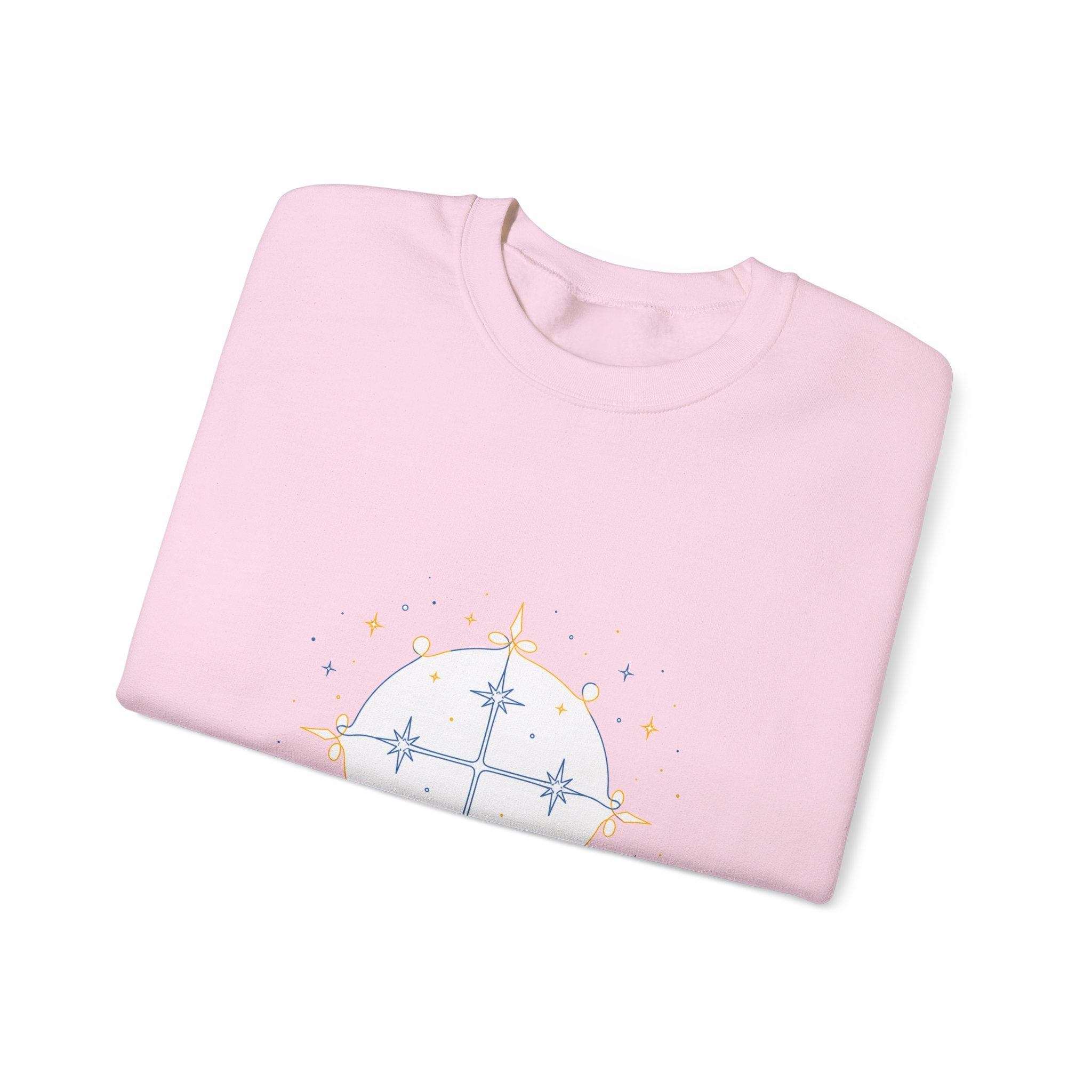 Matching Couple Sweatshirt - Aurora & Southern Cross Matching Couple Premium Fleece Sweatshirt Minimalist Art His Hers Christmas Gift - Design B