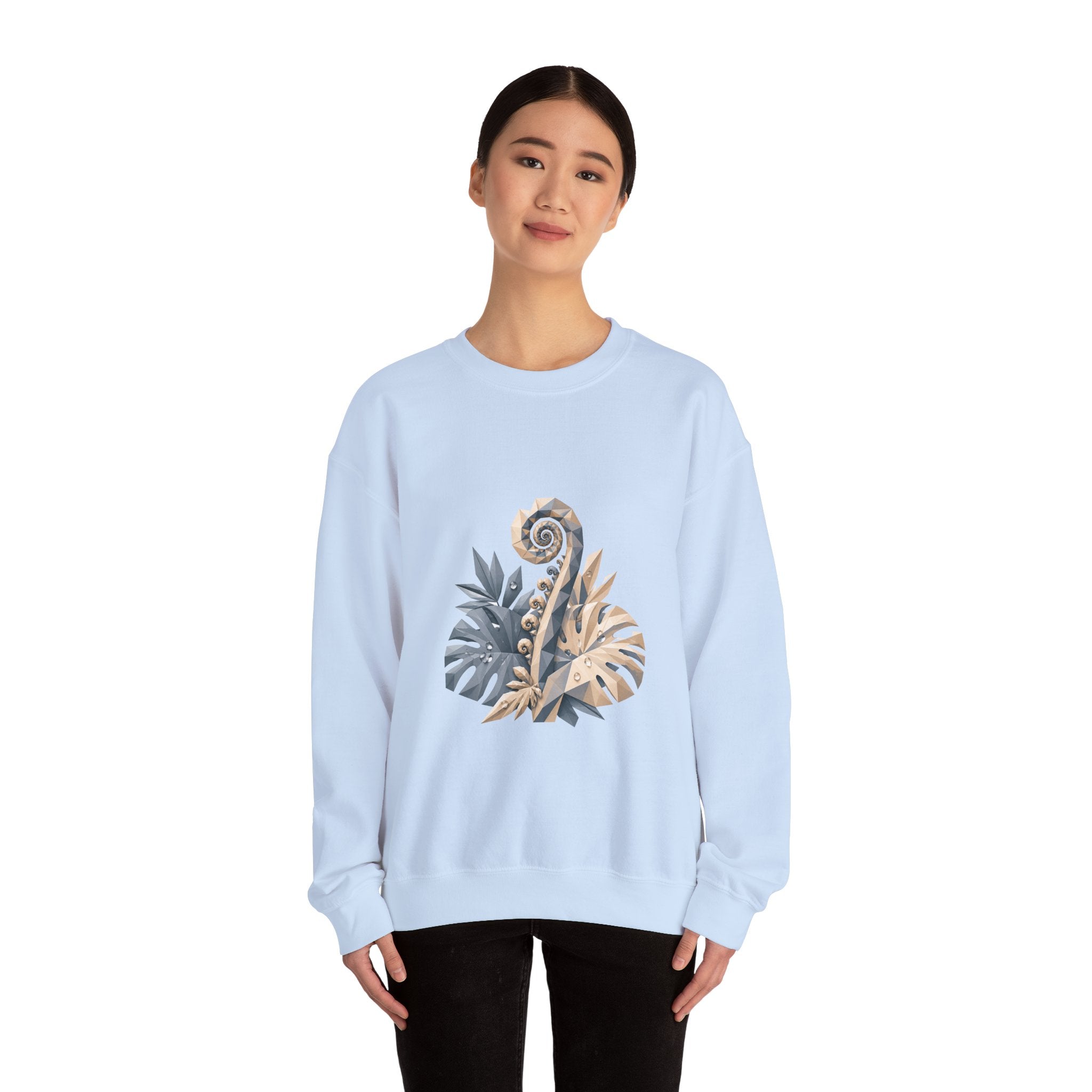 Matching Couple Sweatshirt - Desert & Rainforest Matching Couple Comfort Colors Crew Geometric Art His Hers Love Gift - Design B