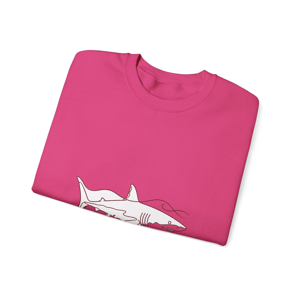Matching Couple Sweatshirt - Shark & Dolphin Matching Couple Comfort Colors Crew Minimalist Art His Hers Christmas Gift - Design A