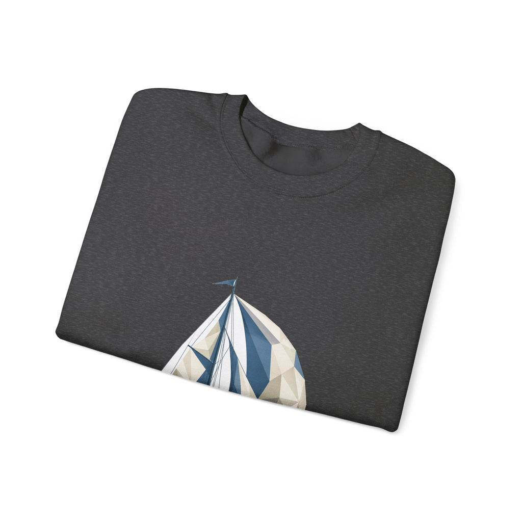 Matching Couple Sweatshirt - Anchor & Sail Matching Couple Premium Fleece Sweatshirt Geometric Art His Hers Love Gift - Design B