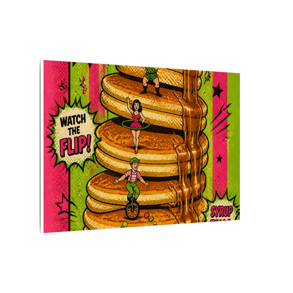 Pancake Stack Platform Wall Art Canvas 16×20 Pop Art Living Room Decor Maximalist Print