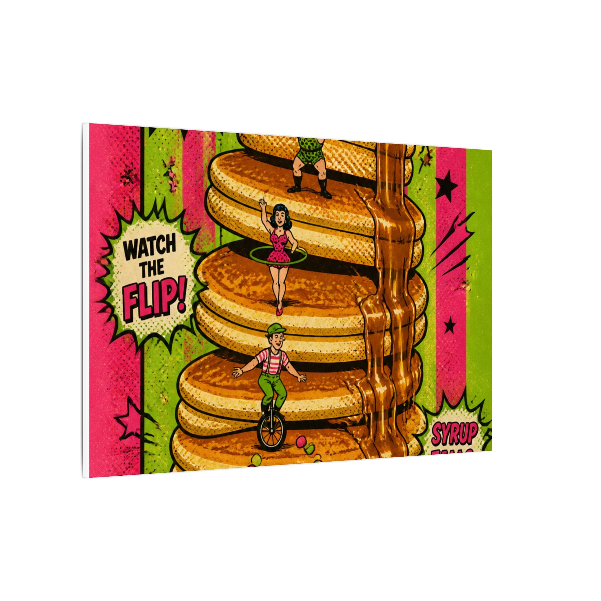 Pancake Stack Platform Wall Art Canvas 16×20 Pop Art Living Room Decor Maximalist Print