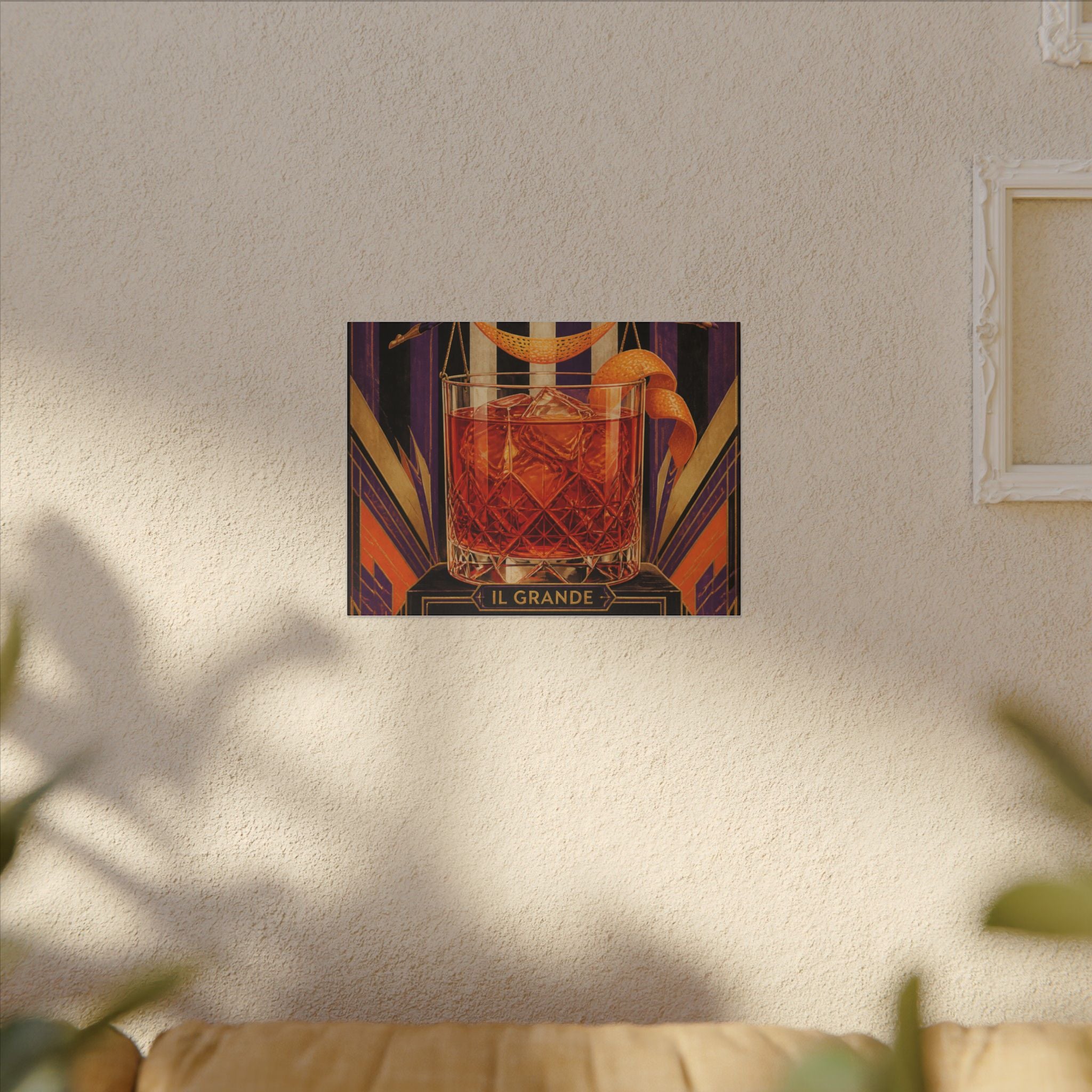 Negroni Trapeze Act Wall Art Canvas 16×20 Art Deco Entryway Decor Maximalist Print