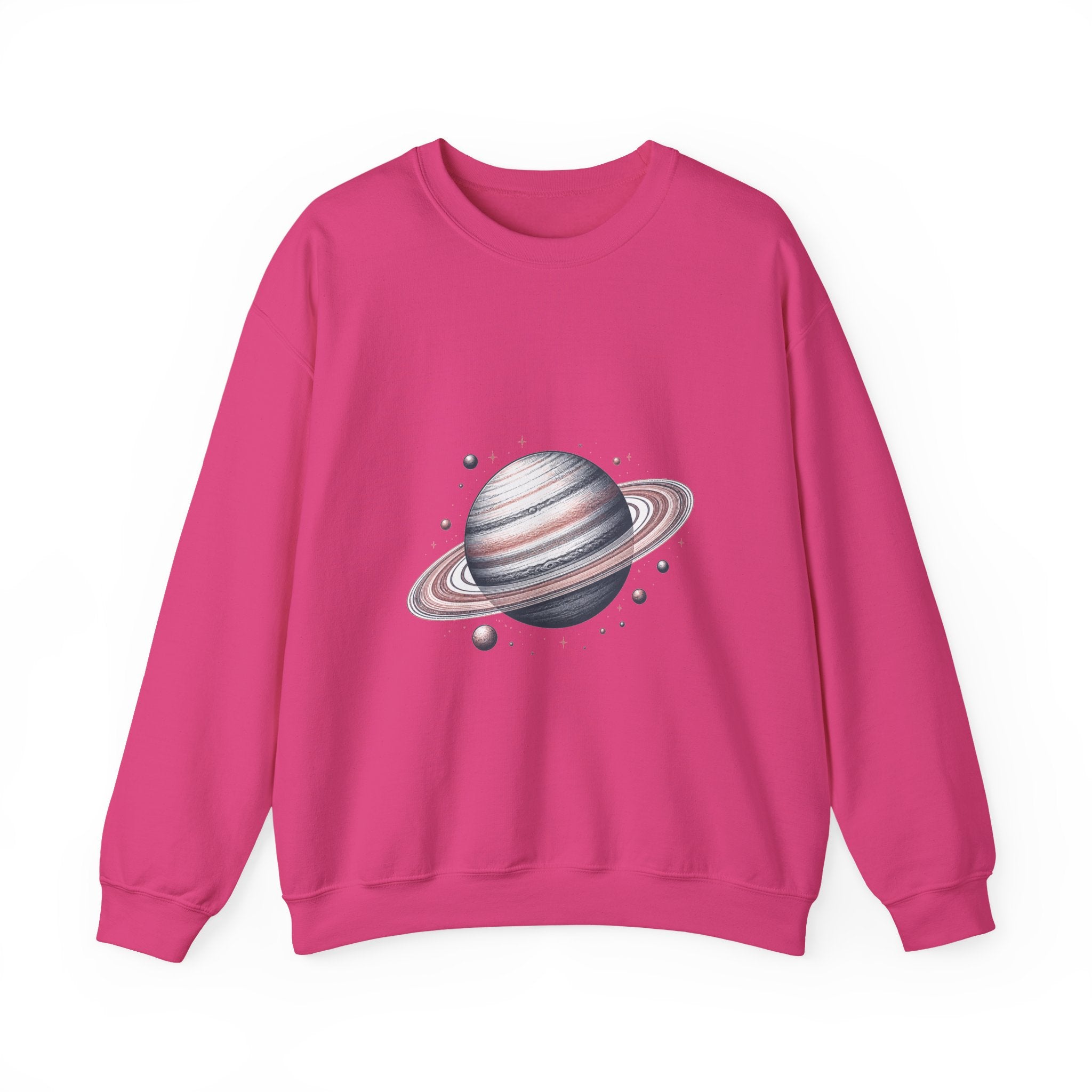 Matching Couple Sweatshirt - Saturn & Jupiter Matching Couple Crewneck Sweatshirt Hand-Drawn Art His Hers Best Friend Gift - Design A